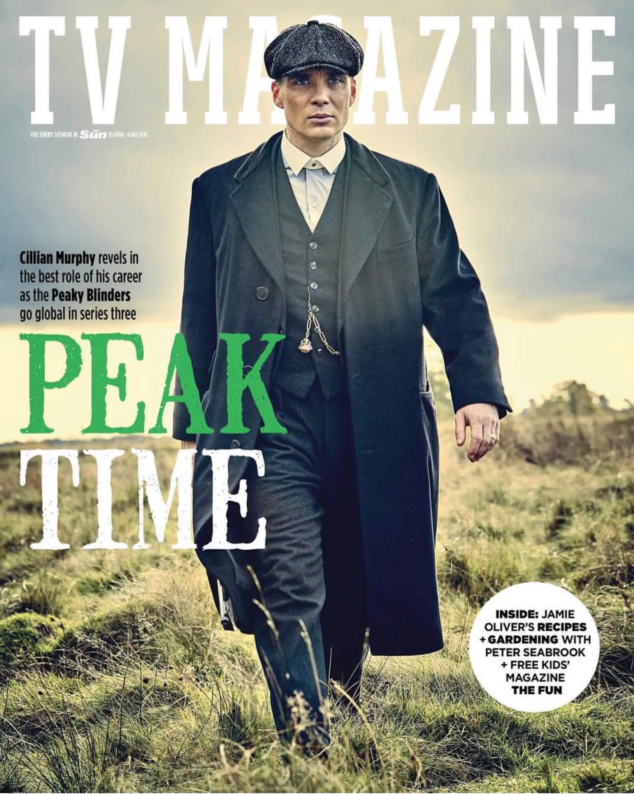 Titulka v prílohe The Sun - TV Magazin - Peaky Blinders.