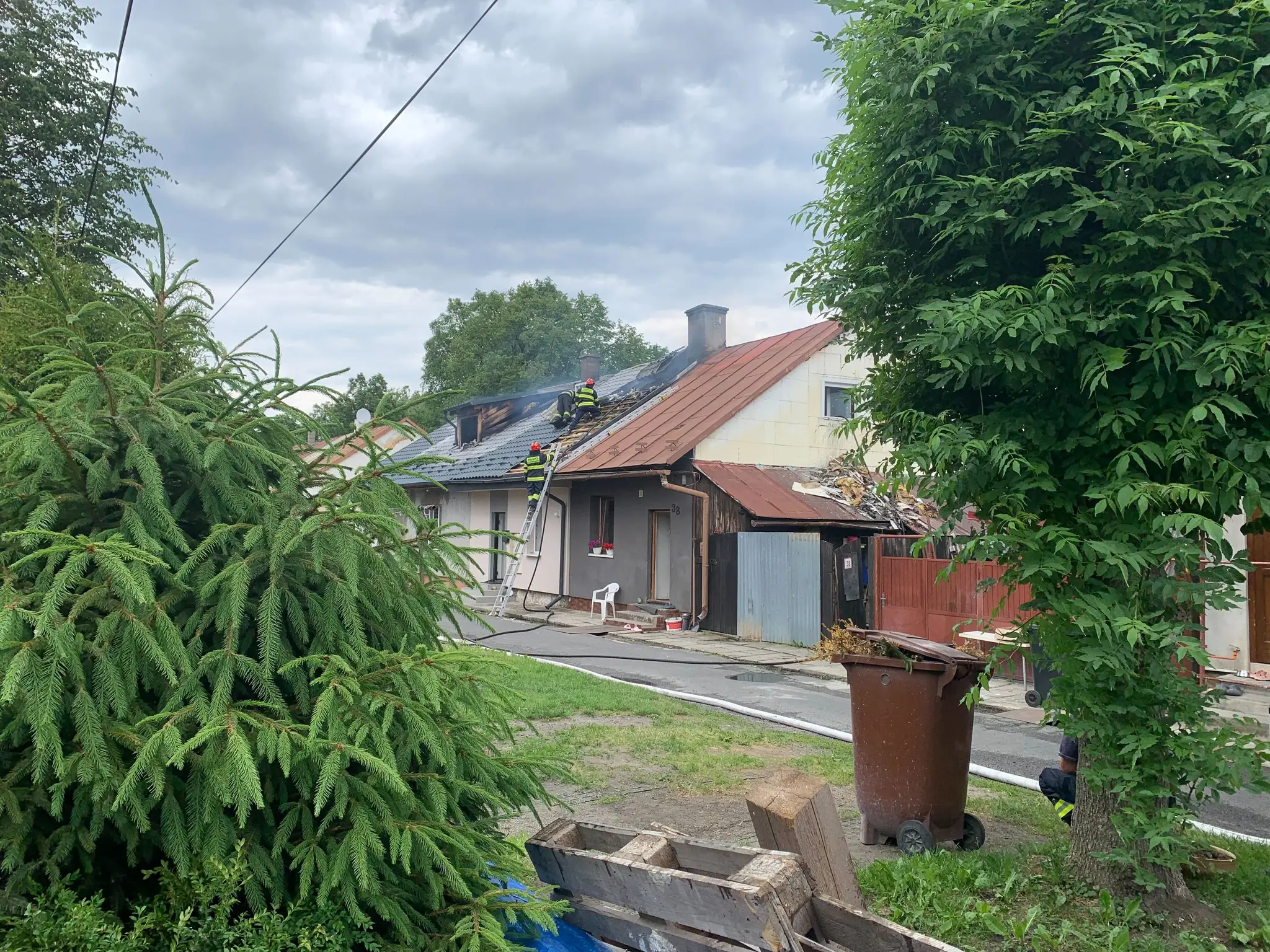 Požiar rodinných domov v Kežmarku
