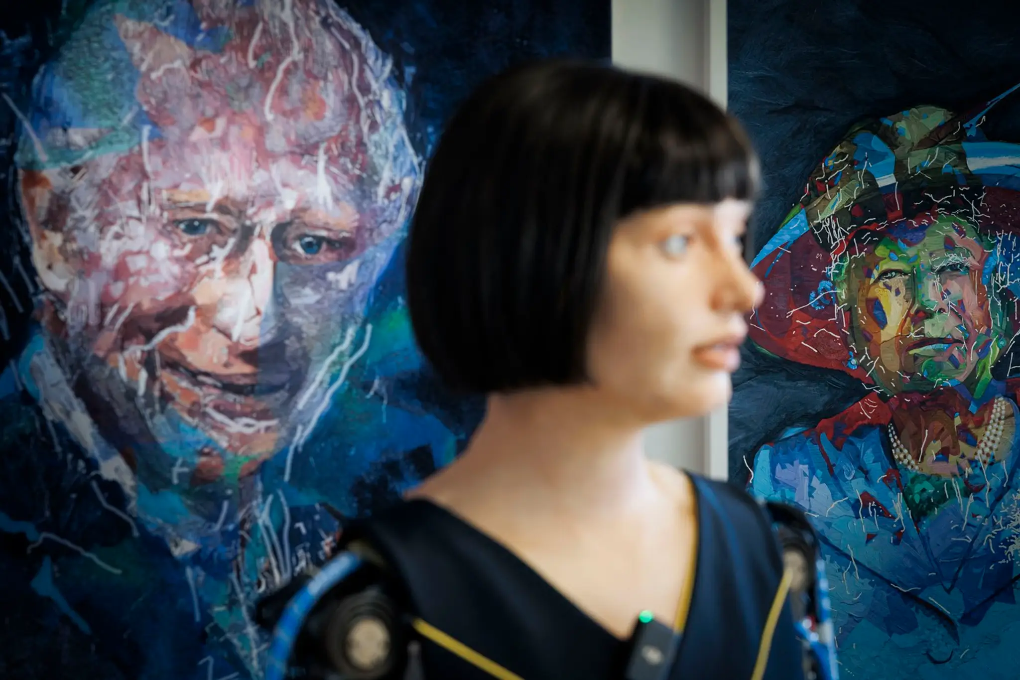 Portréty humanoidnej robotky Ai-Da