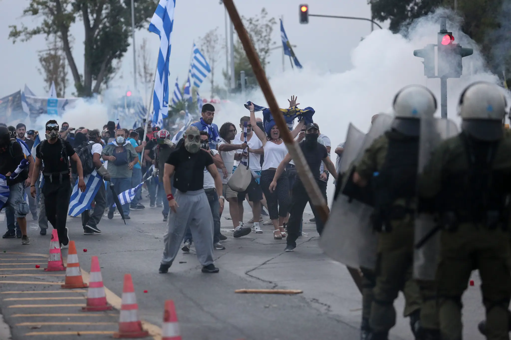 Protest v Thessalonikách.