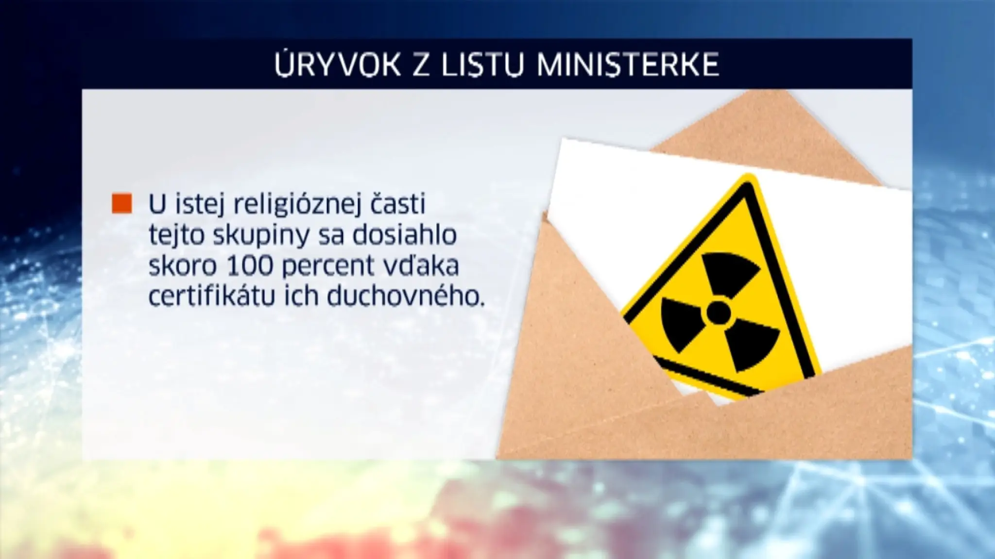Úryvok z listu.