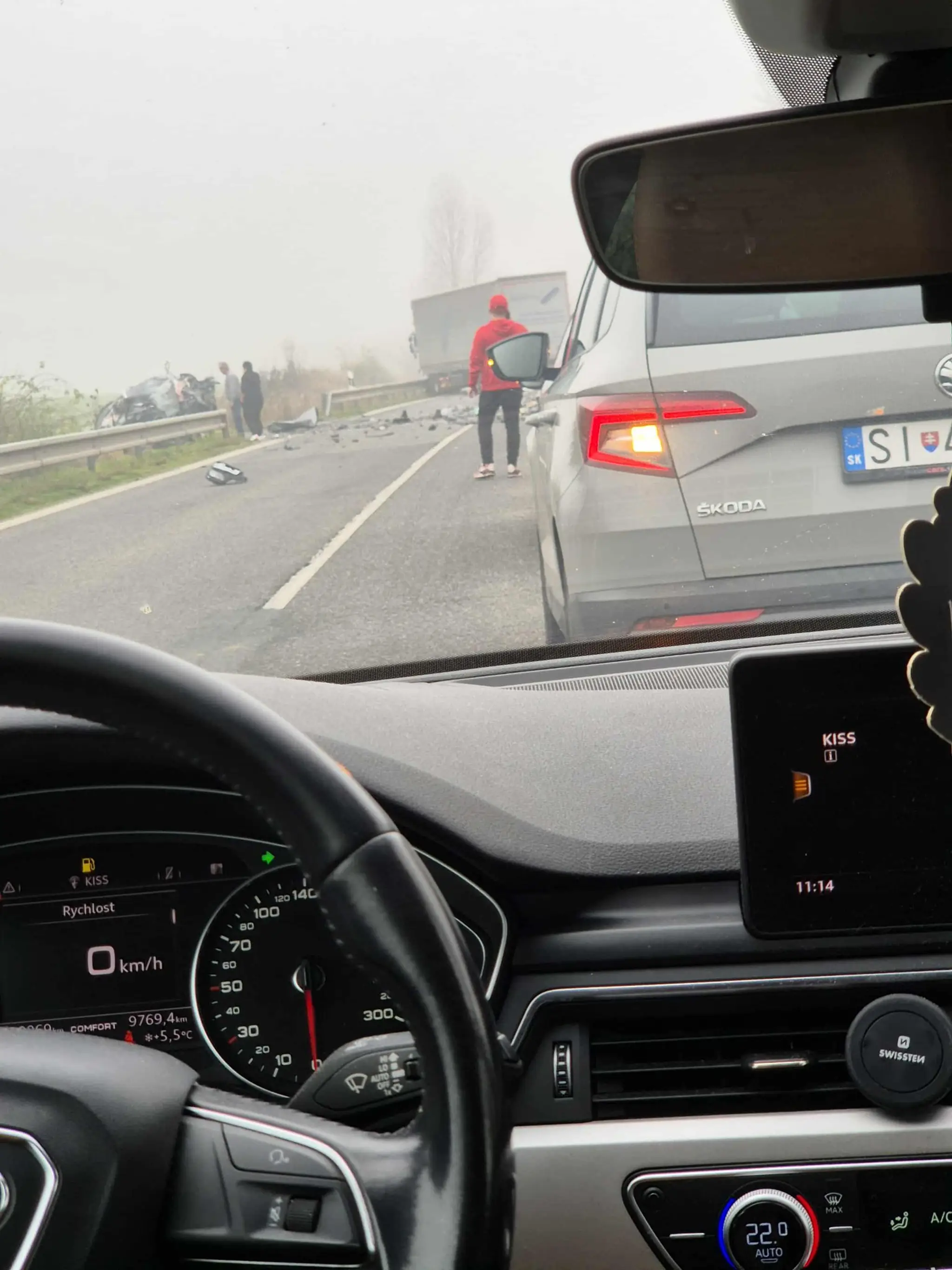 Nehoda pri hraniciach s Českom.