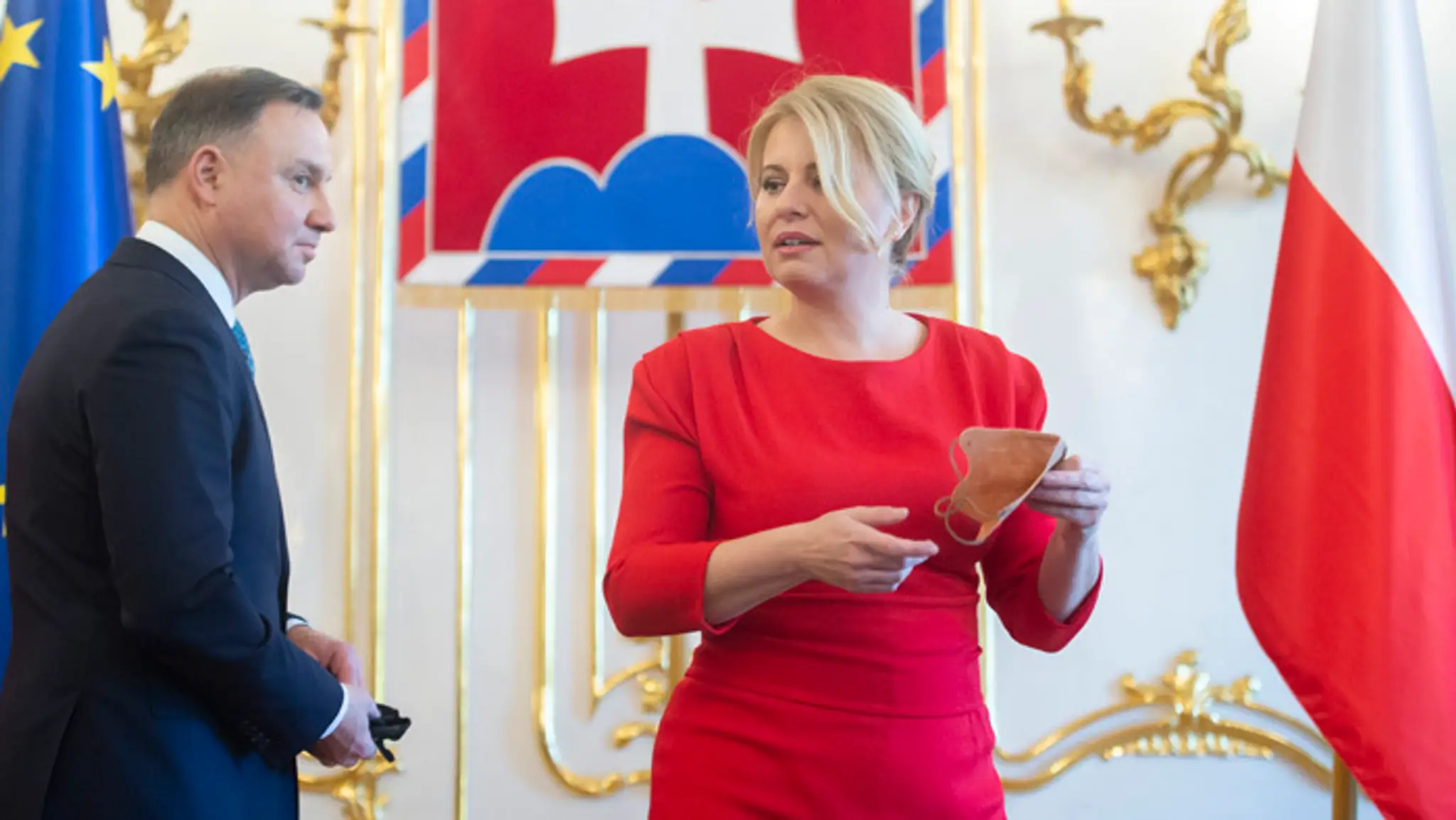 Prezidentka Zuzana Čaputová a jej poľský partner Andrzej Duda.