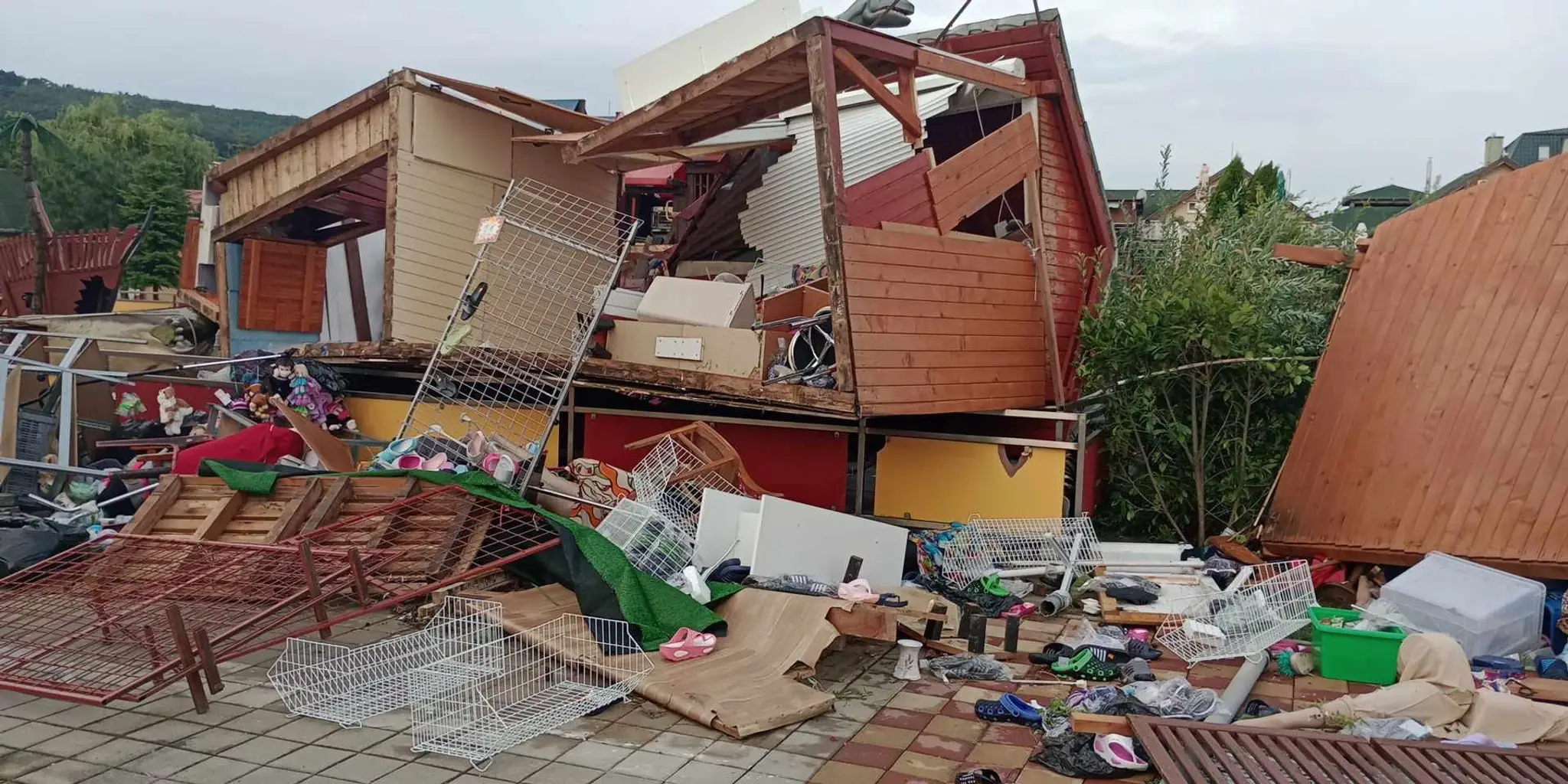 Zničená Podhájska.