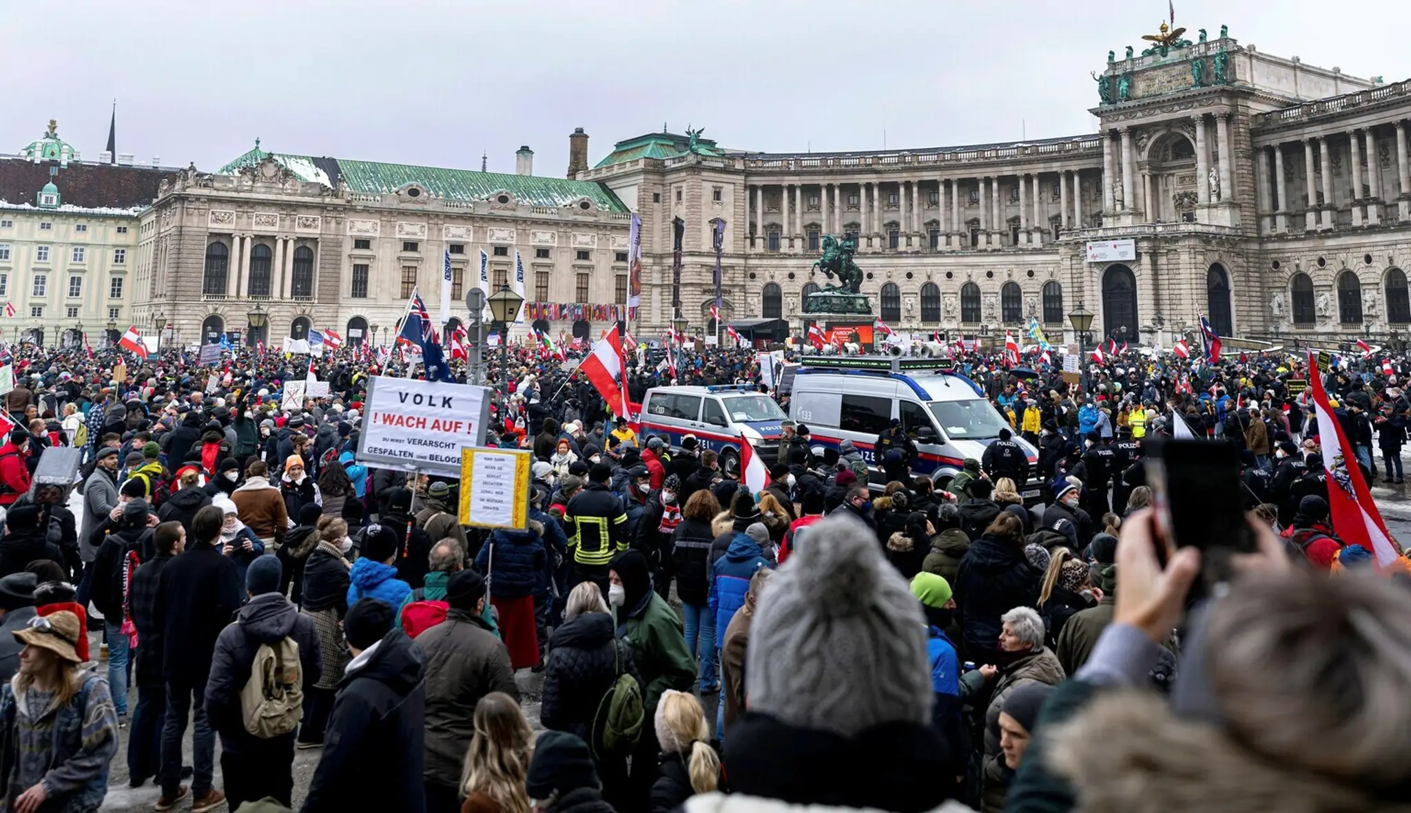 Protest vo Viedni.