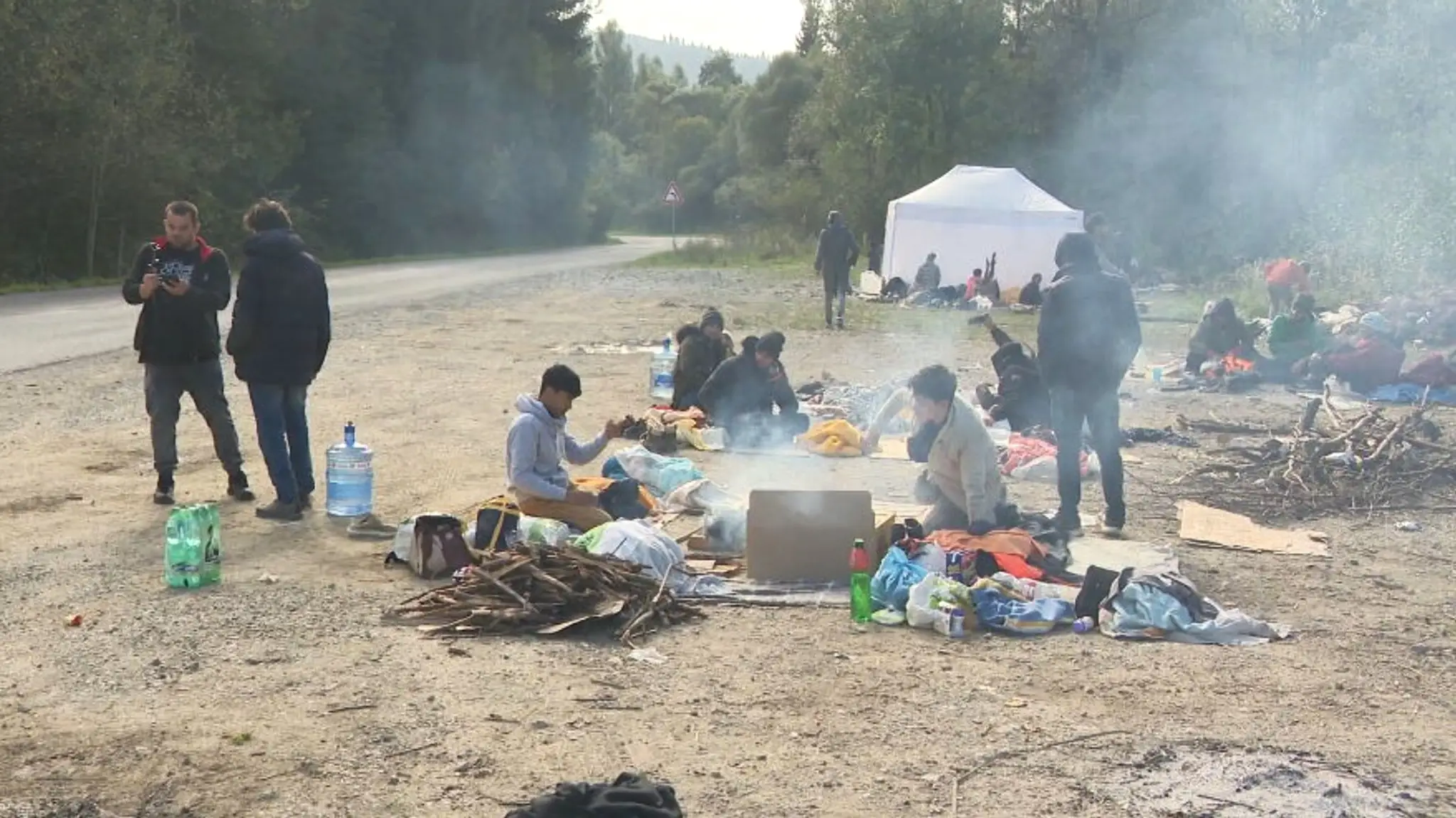 Migranti v Oščadnici. 