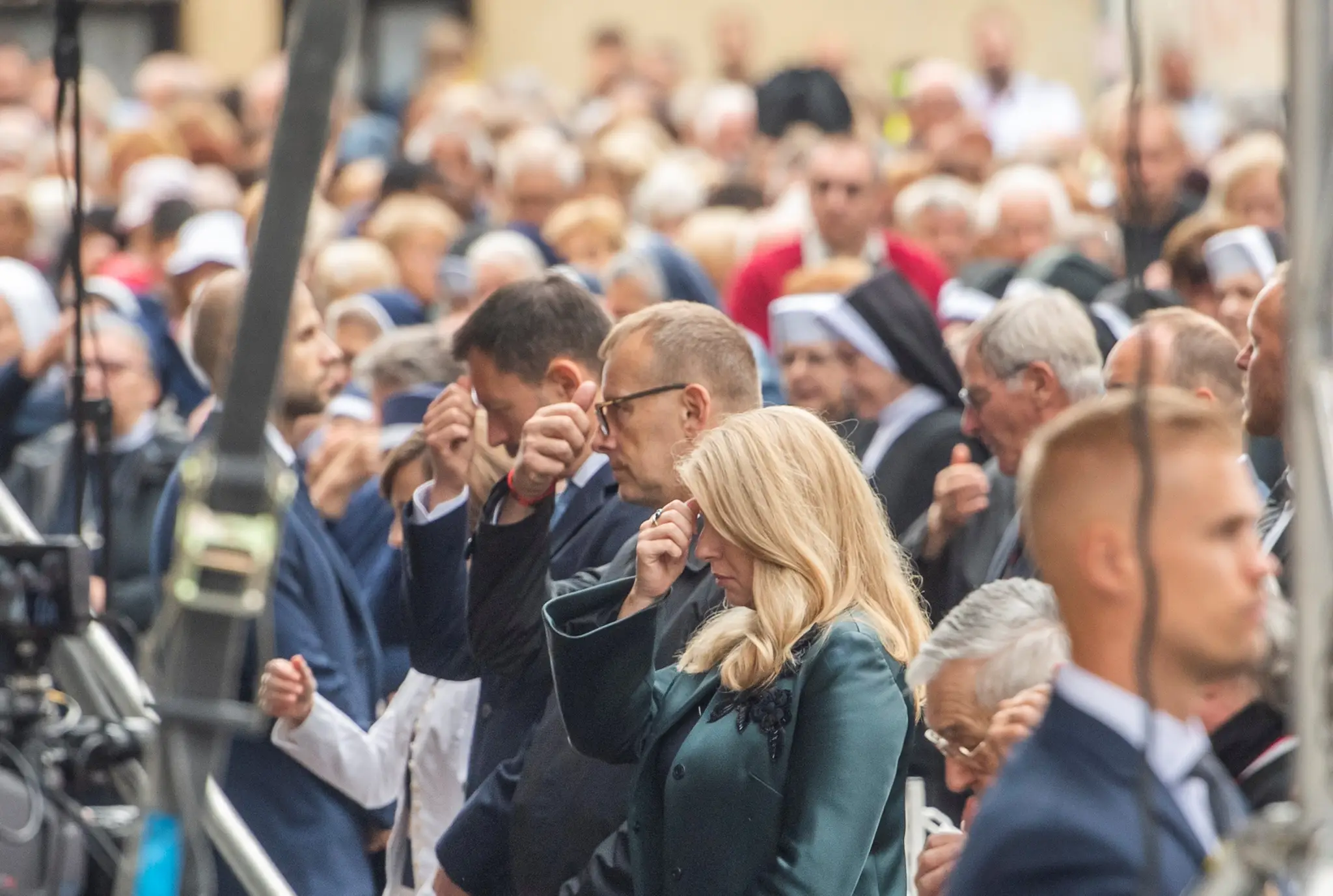 Prezidentka SR Zuzana Čaputová, predseda NRSR Boris Kollár a premiér SR Eduard Heger.
