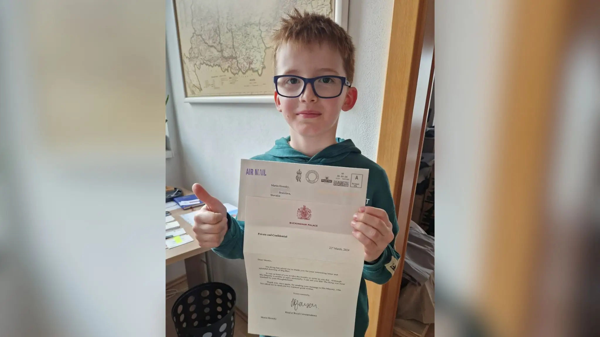 Vzácna pošta pre deväťročného Martinka