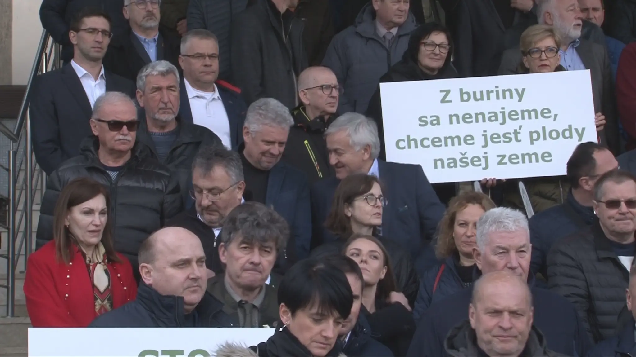 Farmári na protestoch.