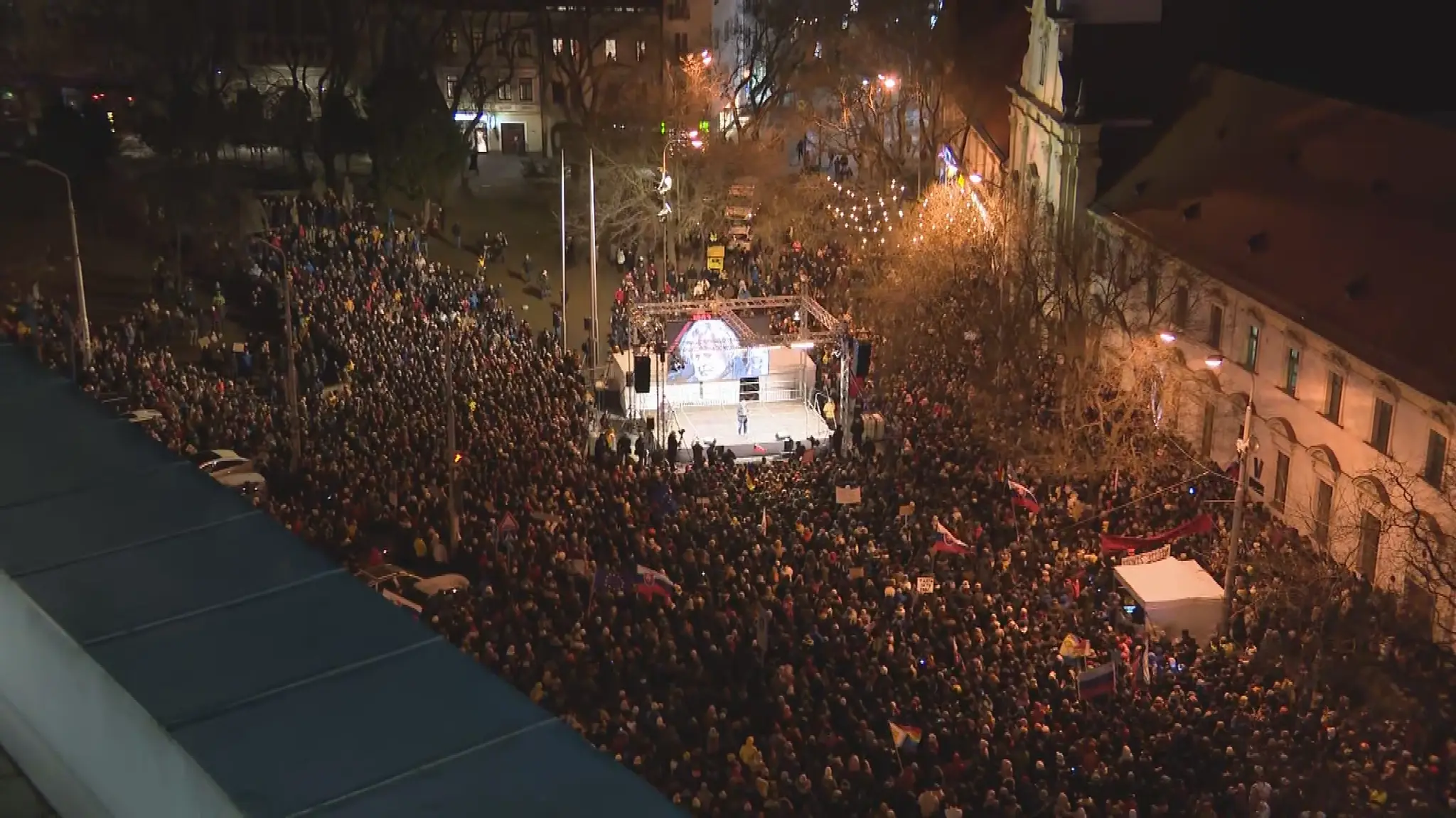 Opozičný protest v Bratislave.
