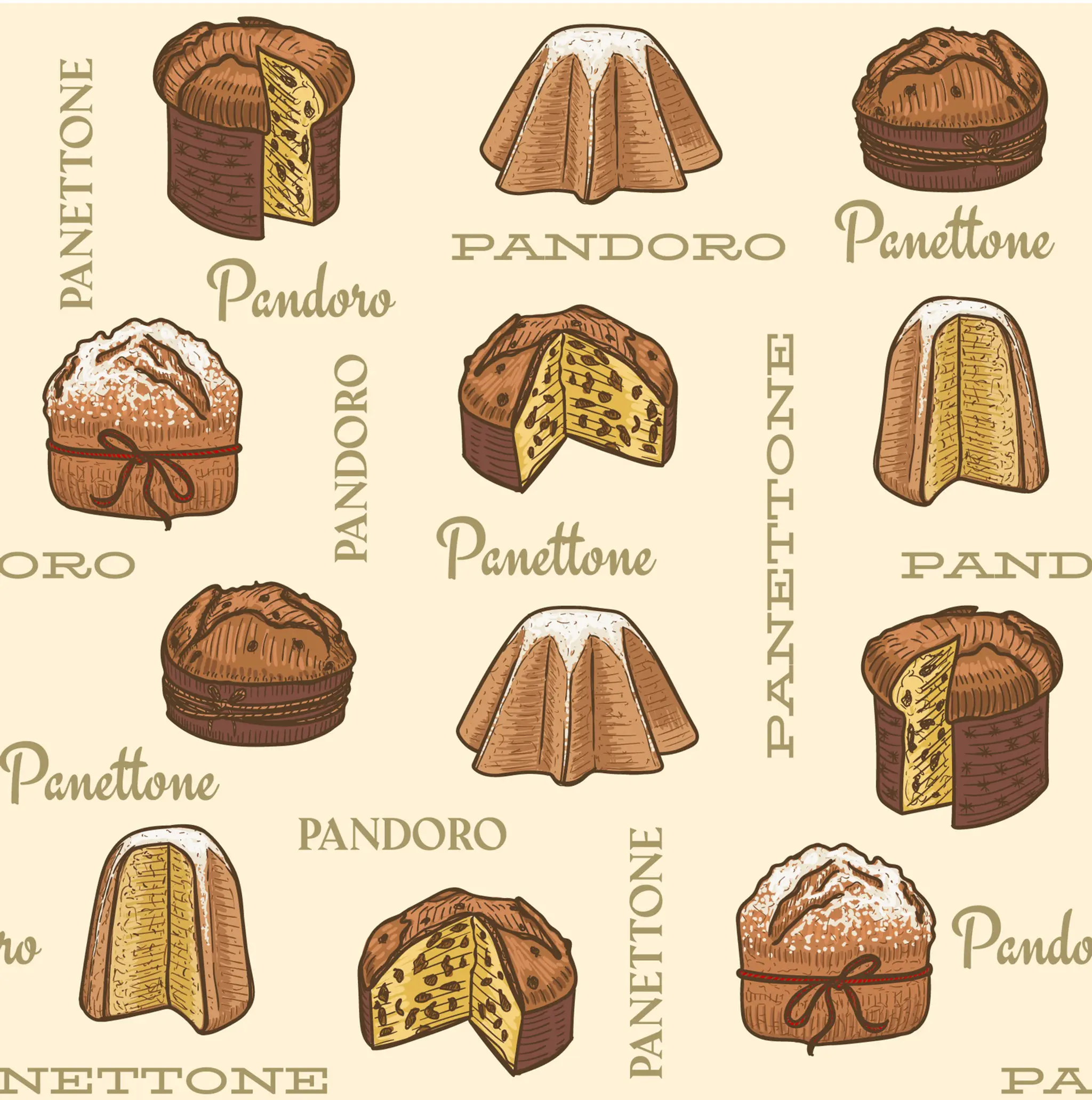 Pandoro a Panettone.