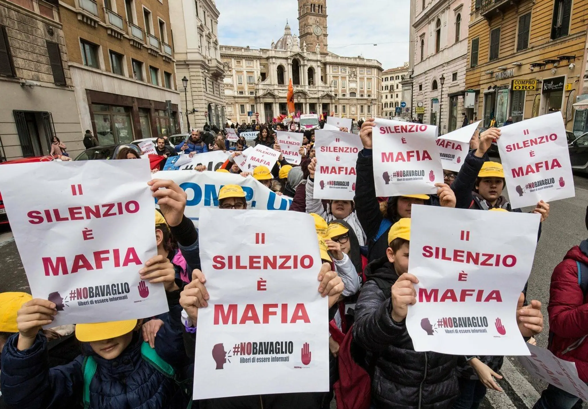 Taliani v Ríme protestoval proti mafii.