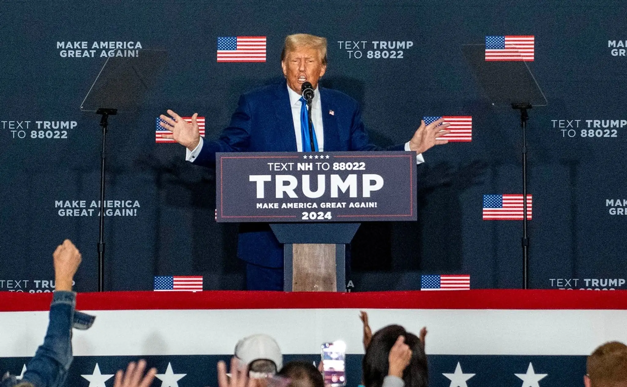 Donald Trump počas predvolebnej kampane.