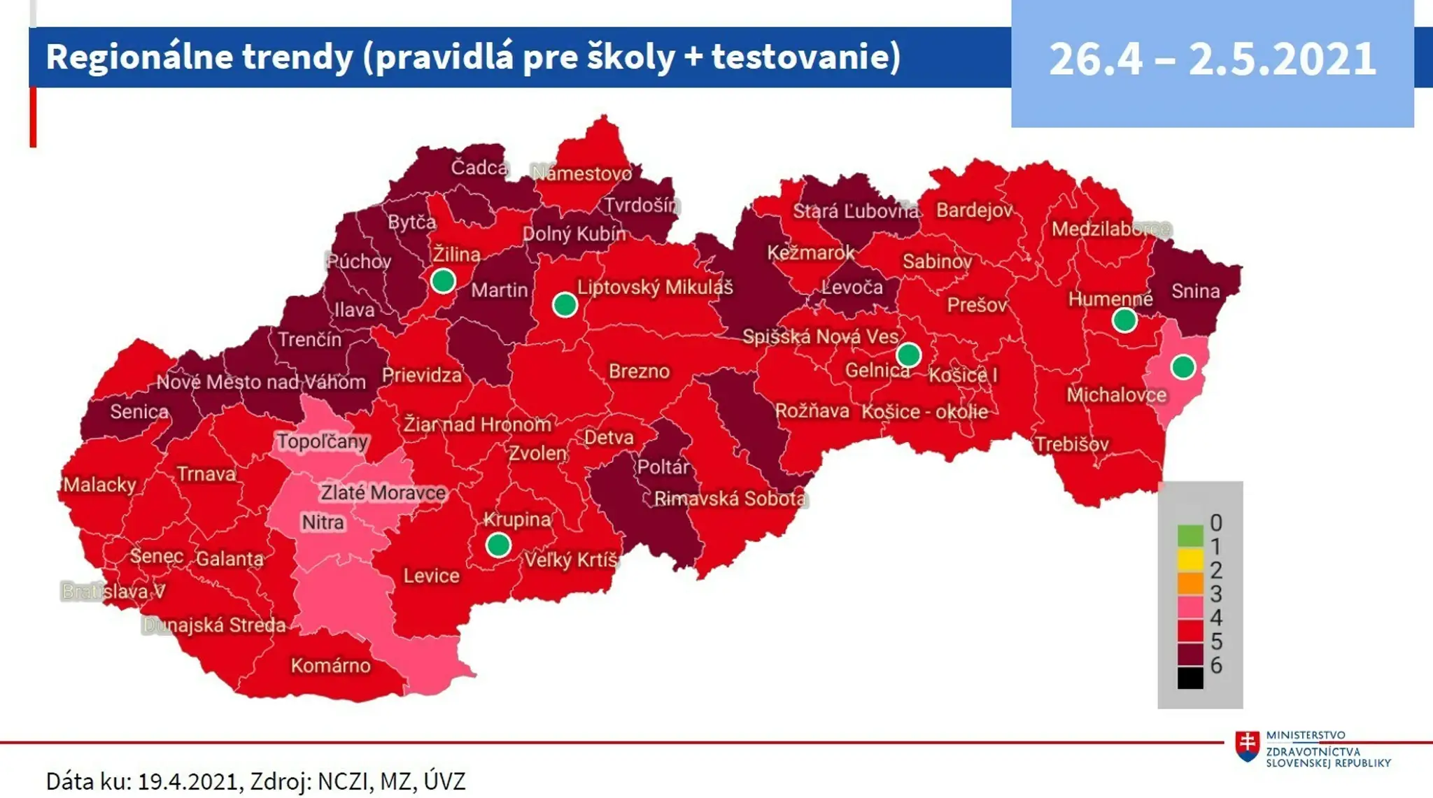 Regionálny covid automat platný od 26.4.