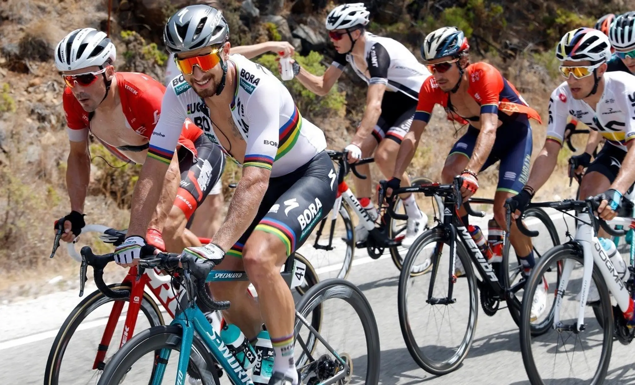 Peter Sagan počas 3. etapy na Vuelte 2018.