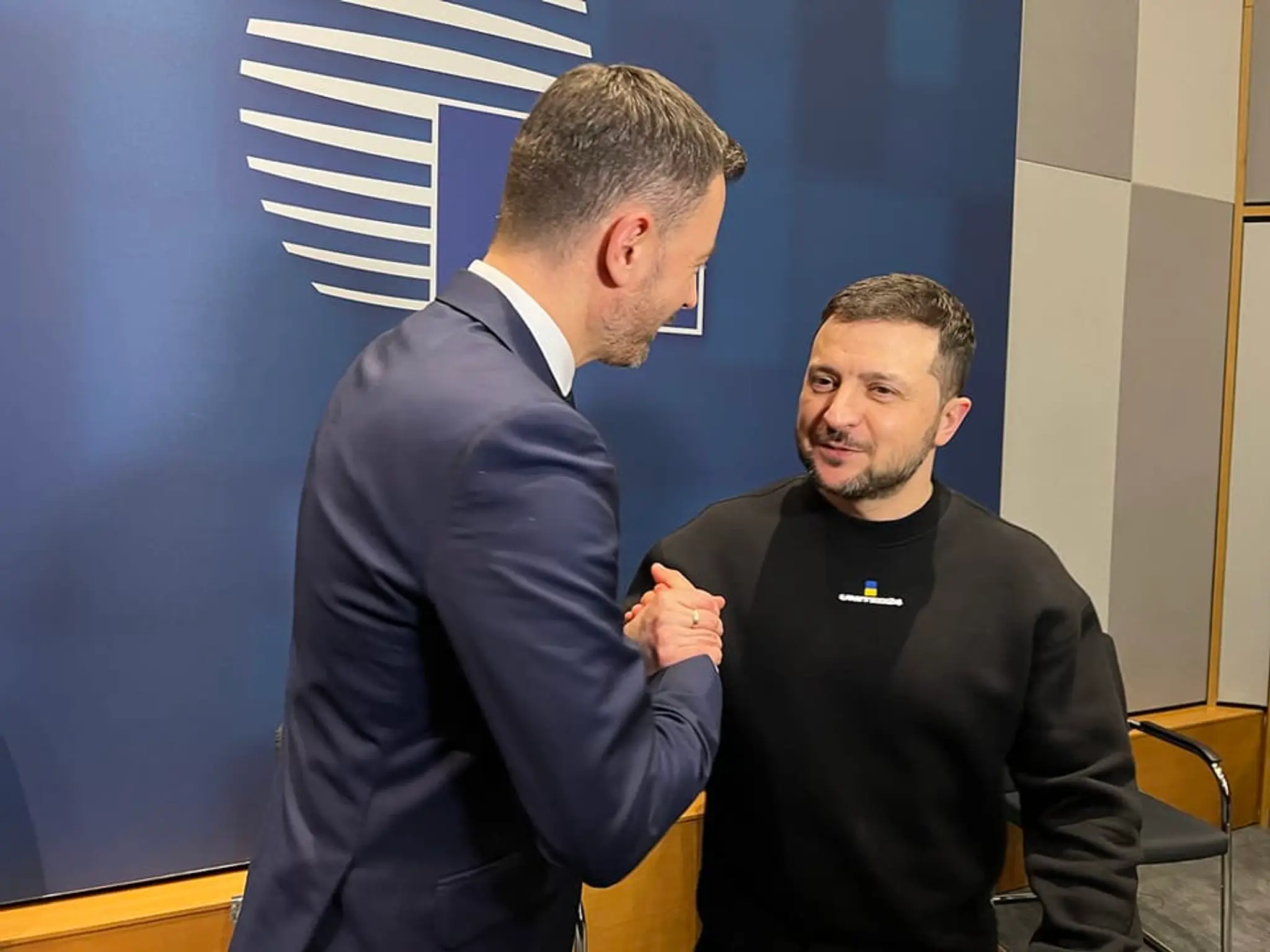 Eduard Heger a Volodymyr Zelenskyj