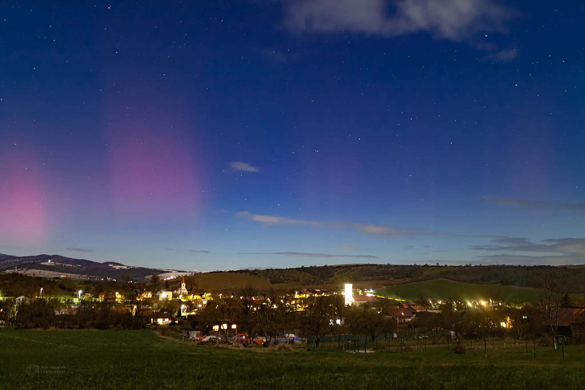 Polárna žiara nad východným Slovenskom (25. 11.)