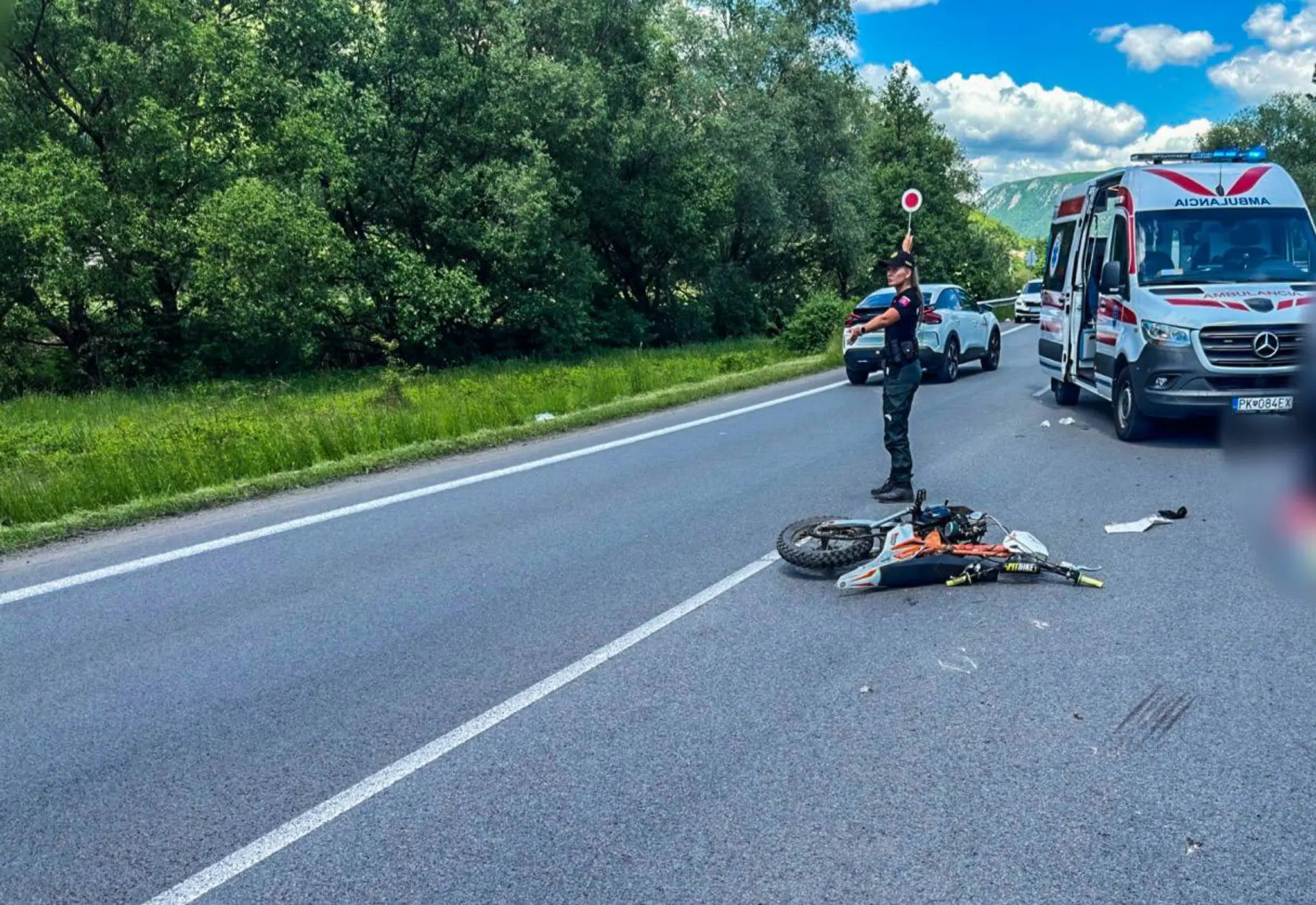 Nehoda pri obci Vidová