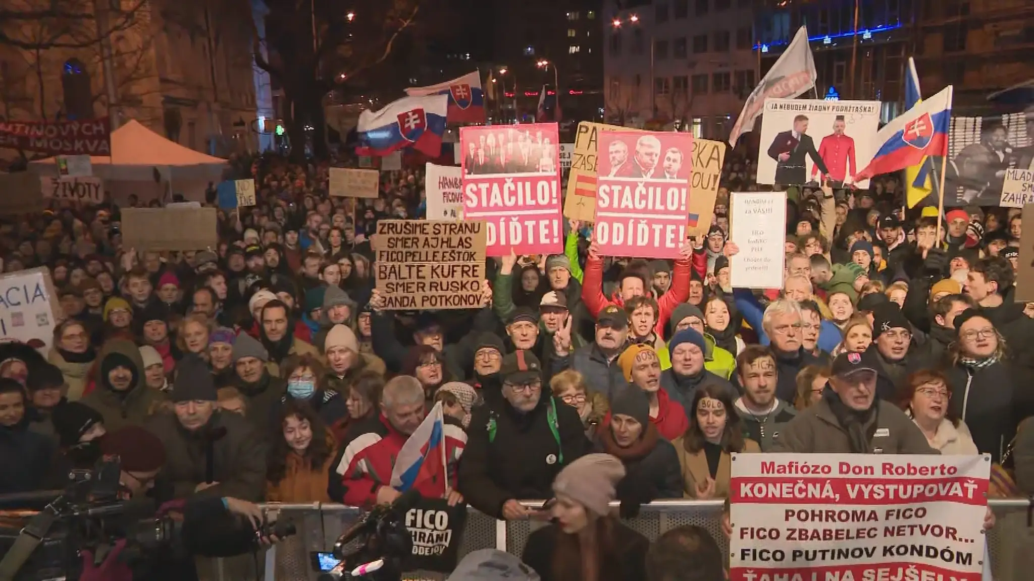 Opozičný protest v Bratislave.