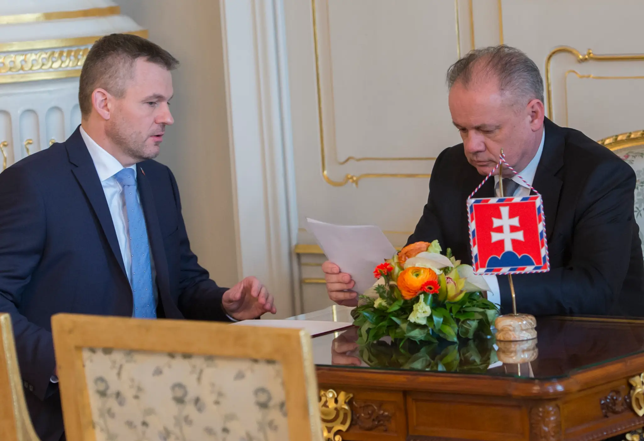 Stretnutie Andreja Kisku a Petra Pellegriniho.