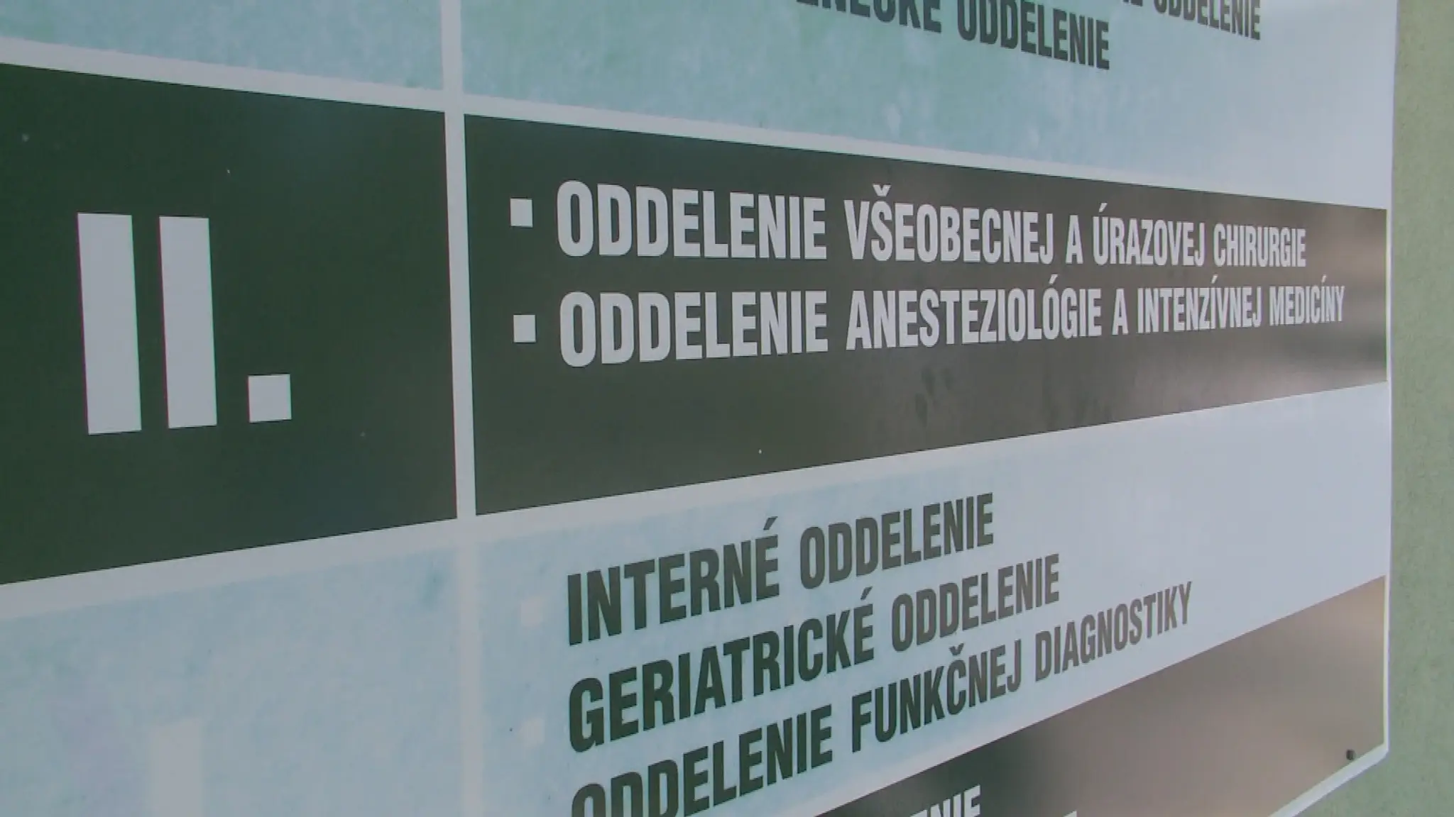 Oddelenie bardejovskej nemocnice.