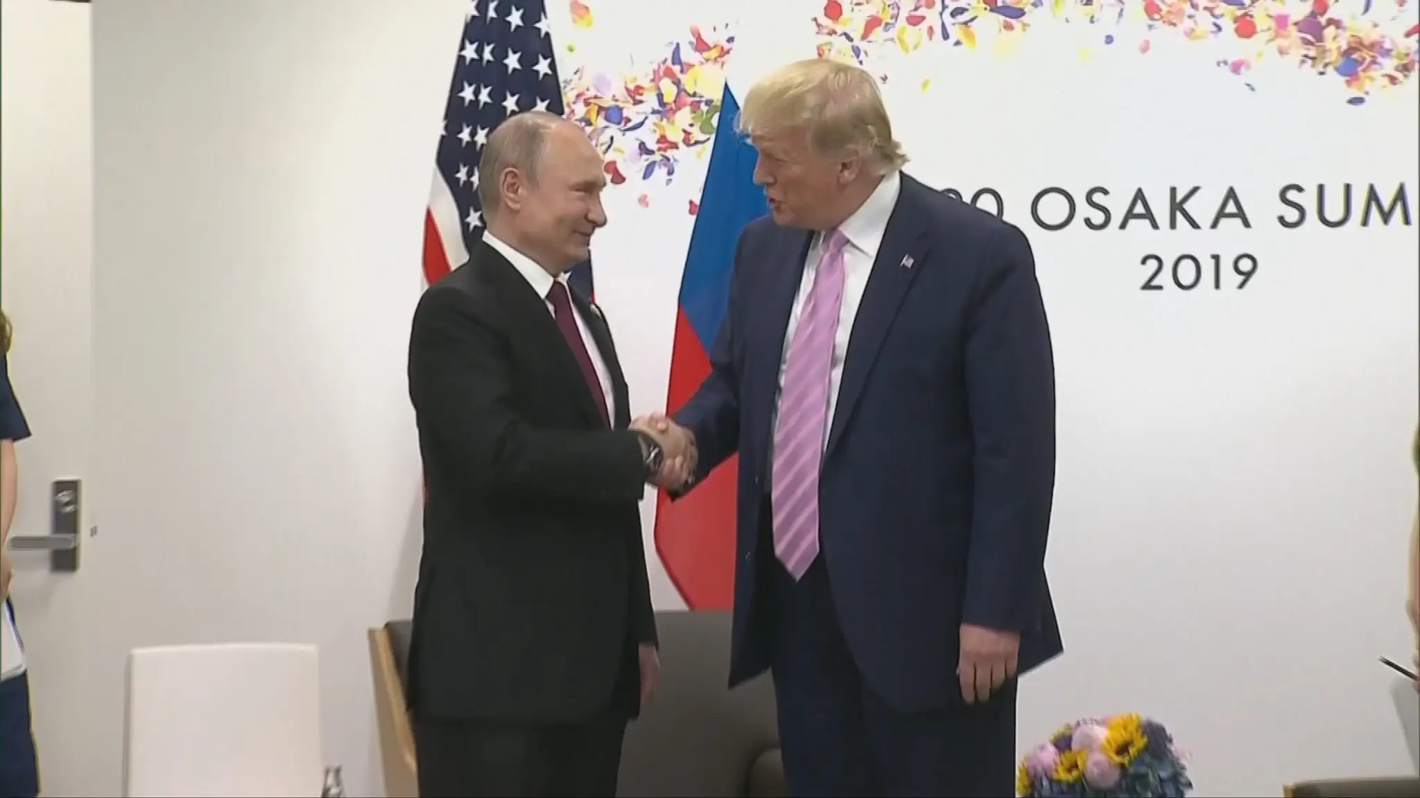 Sprava Donald Trump a Vladimir Putin.