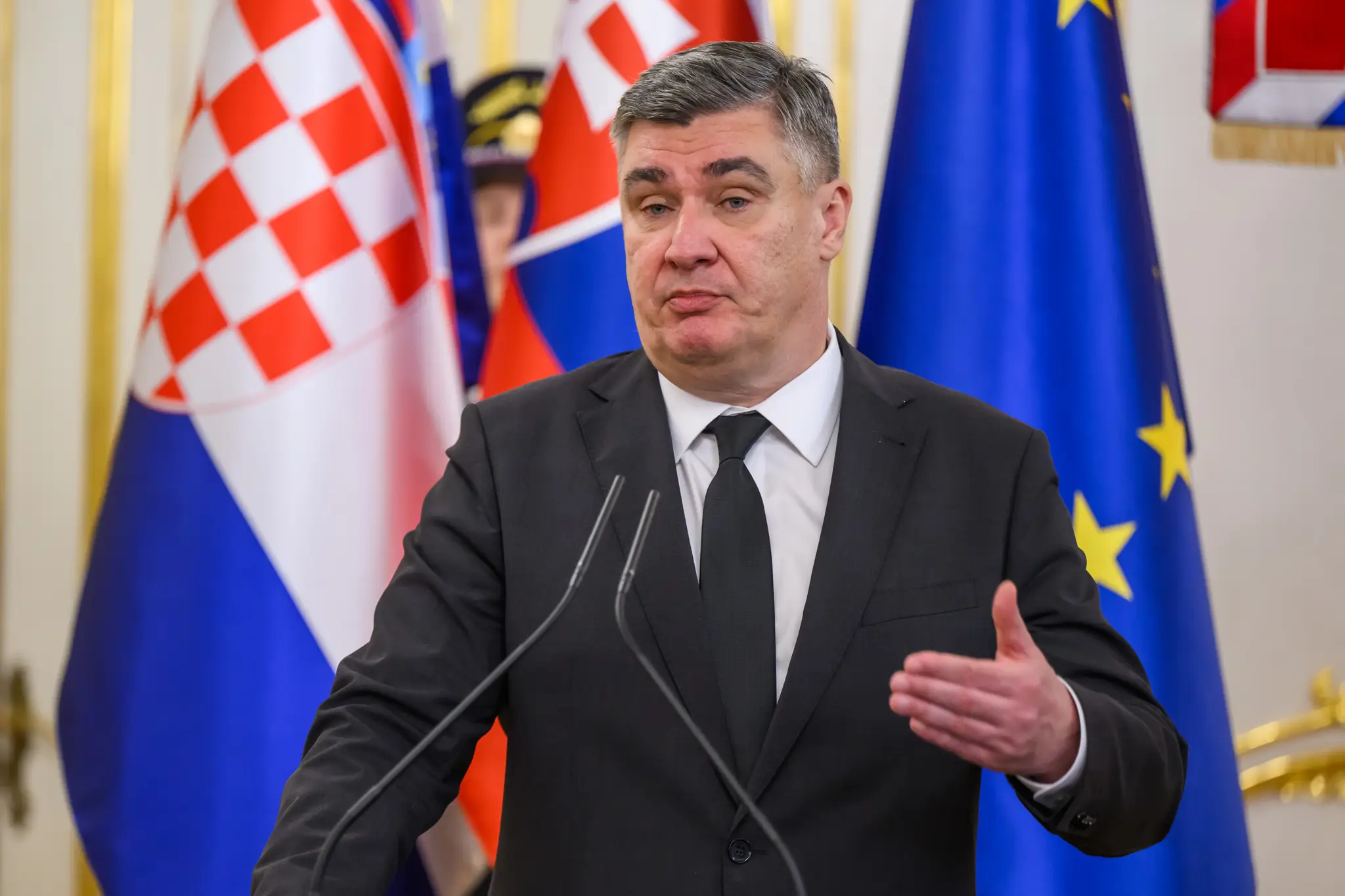 Na snímke prezident Chorvátska Zoran Milanovič