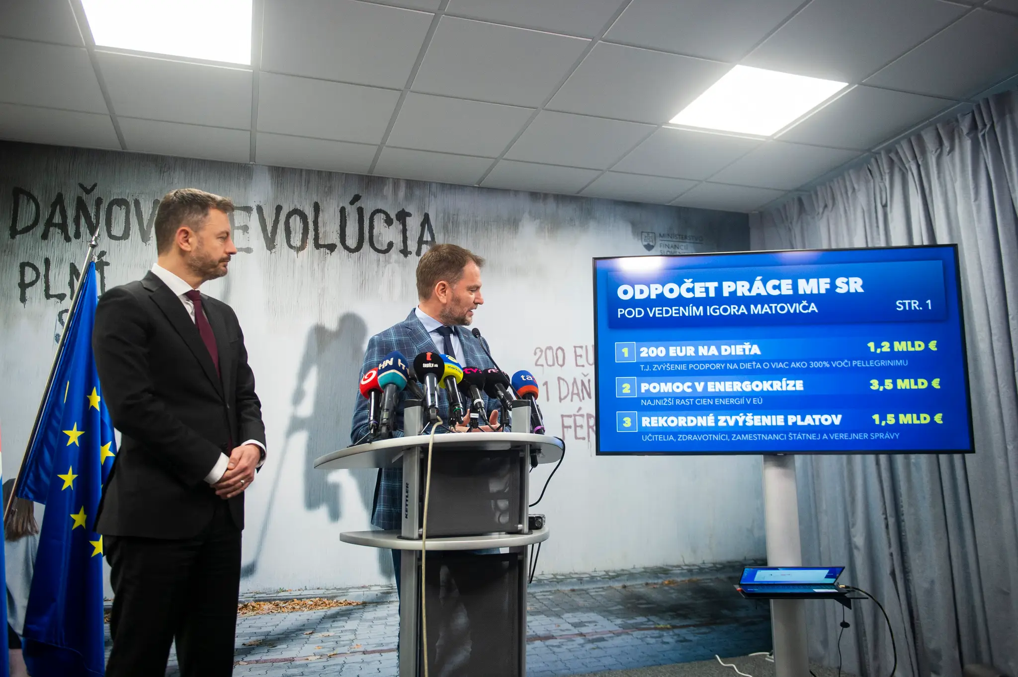 Eduard Heger a Igor Matovič.