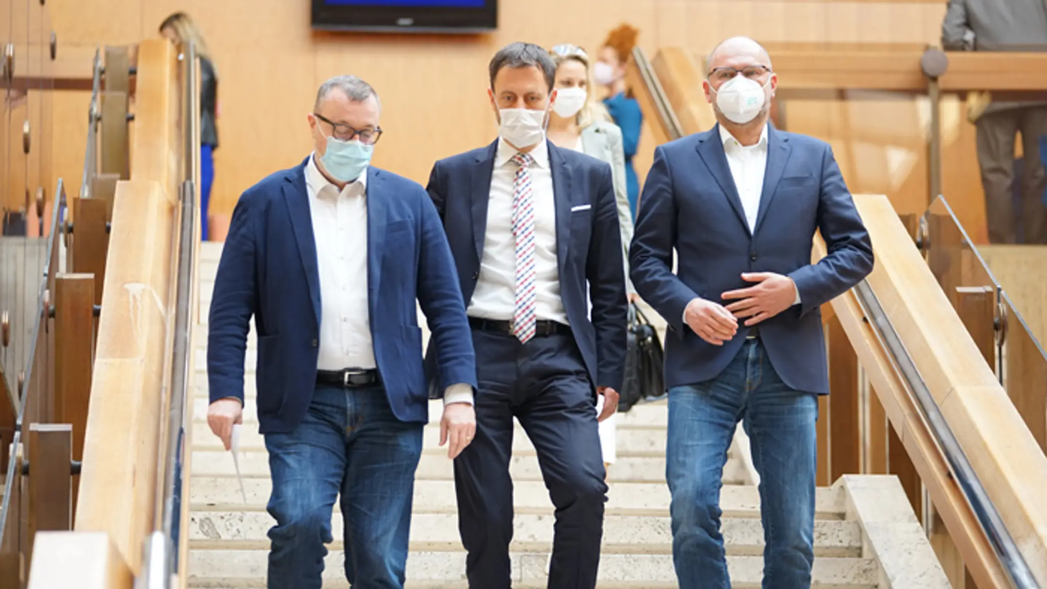 Ministri Milan Krajniak, Eduard Heger a Richard Sulik.