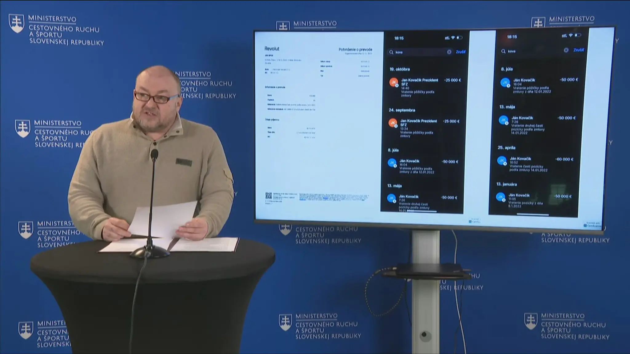 Tlačová konferencia Rudolfa Huliaka 