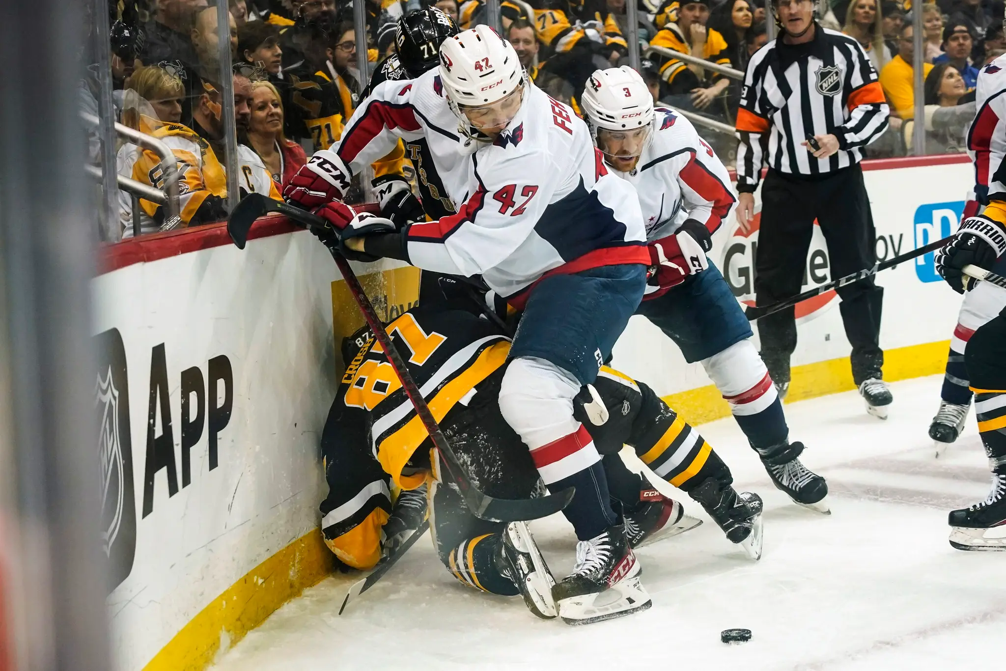 Martin Feherváry v zápase Washington - Pittsburgh