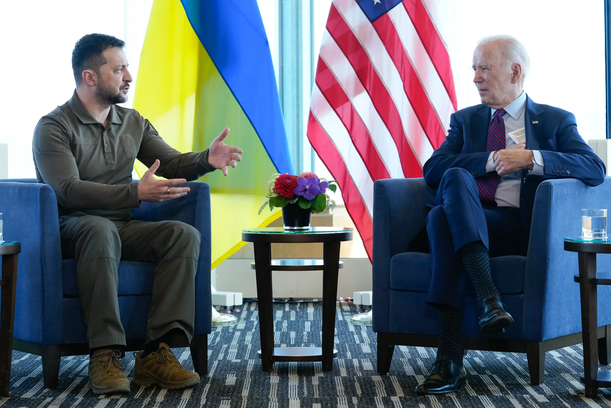 Volodymyr Zelenskyj a Joe Biden