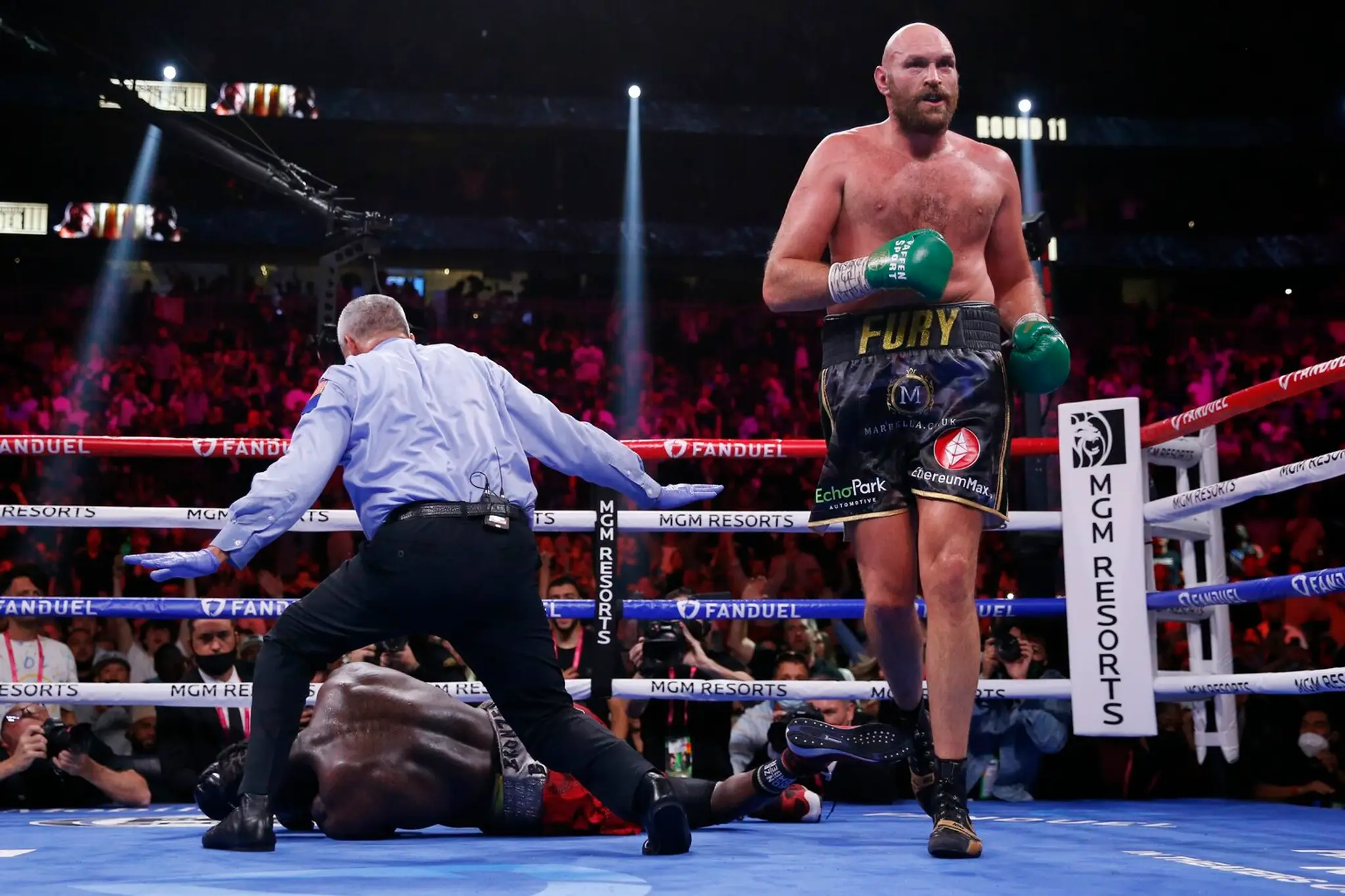 Fury po bezprostredne po knockoute Wildera.
