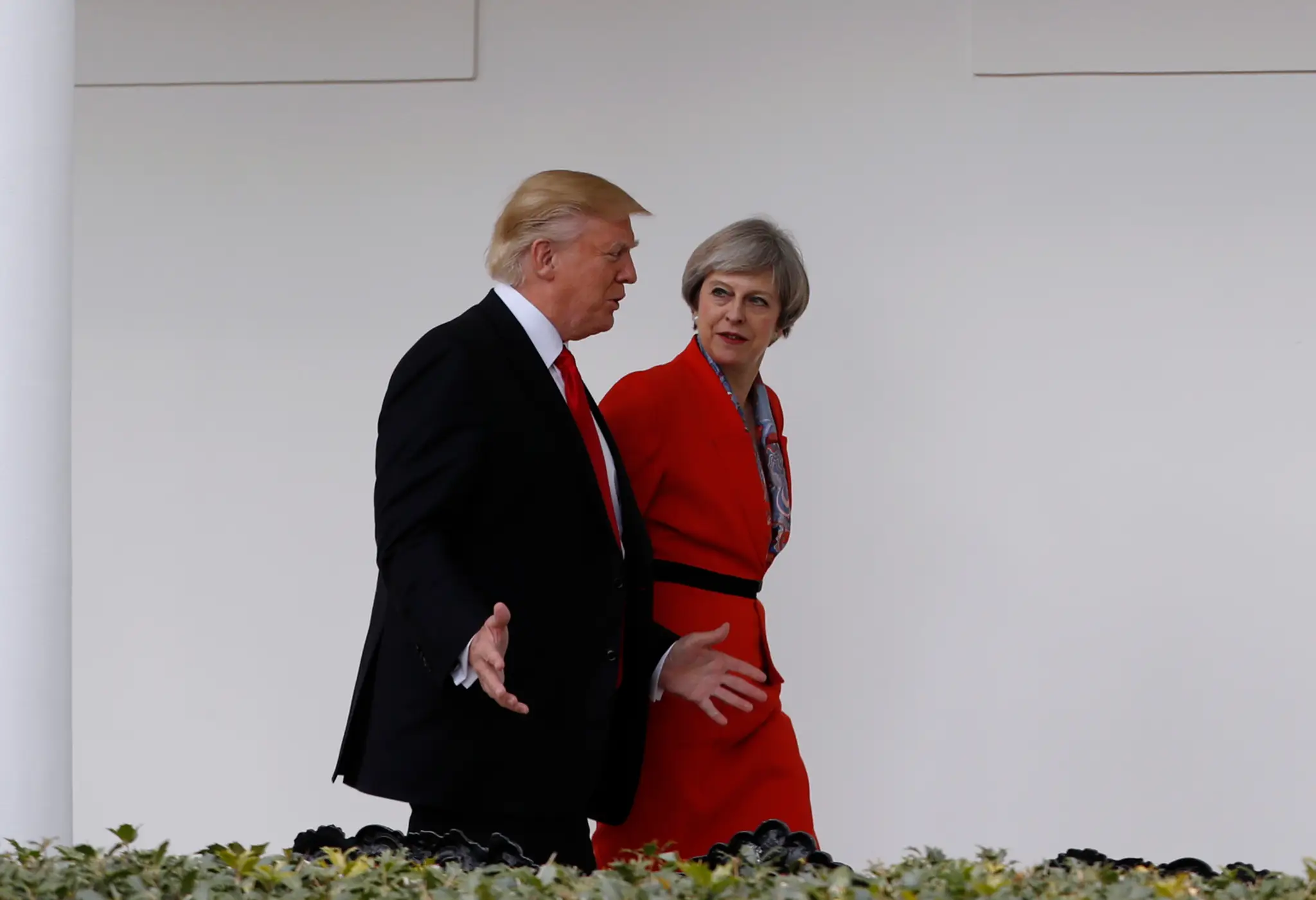 Americký prezident Donald Trump a britská premiérka Theresa Mayová.