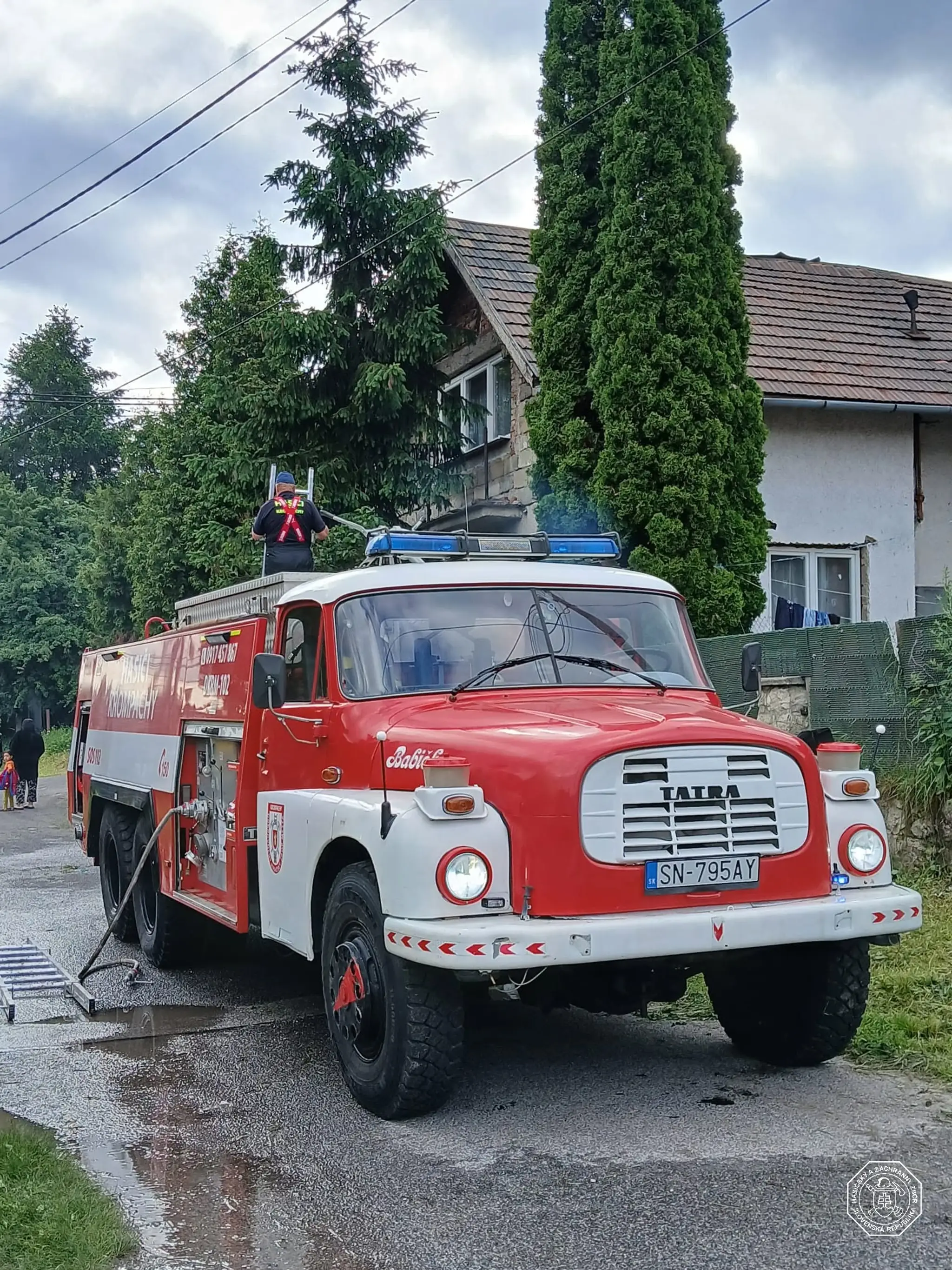 Požiar v Krompachoch
