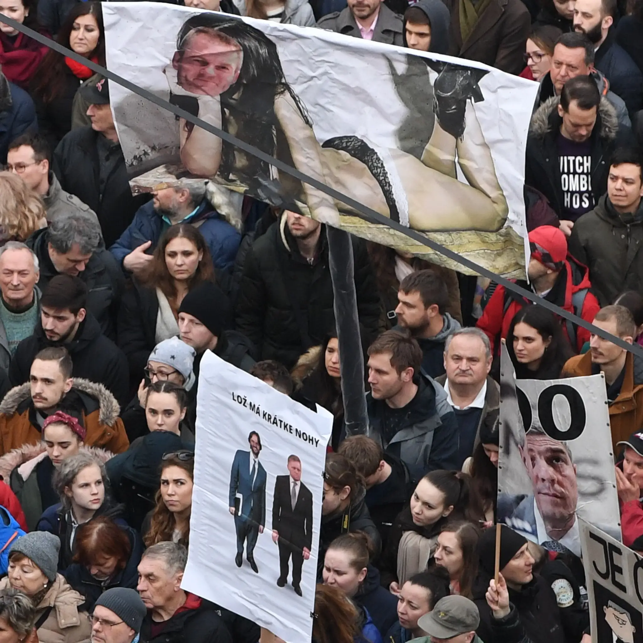 Na bratislavskom proteste Za slušné Slovensko.