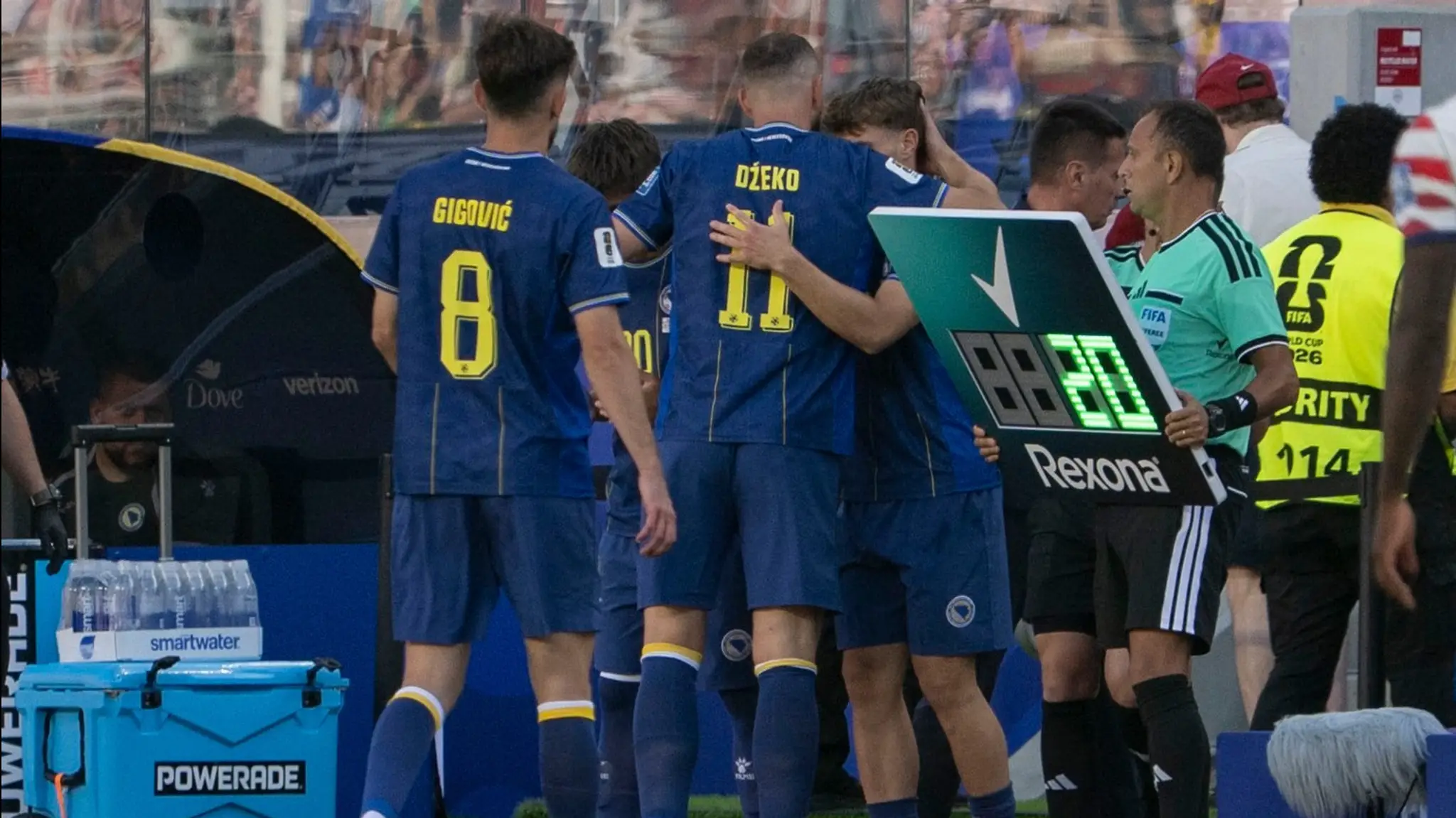 Futbalisti Bosny a Hercegoviny. (cropped)