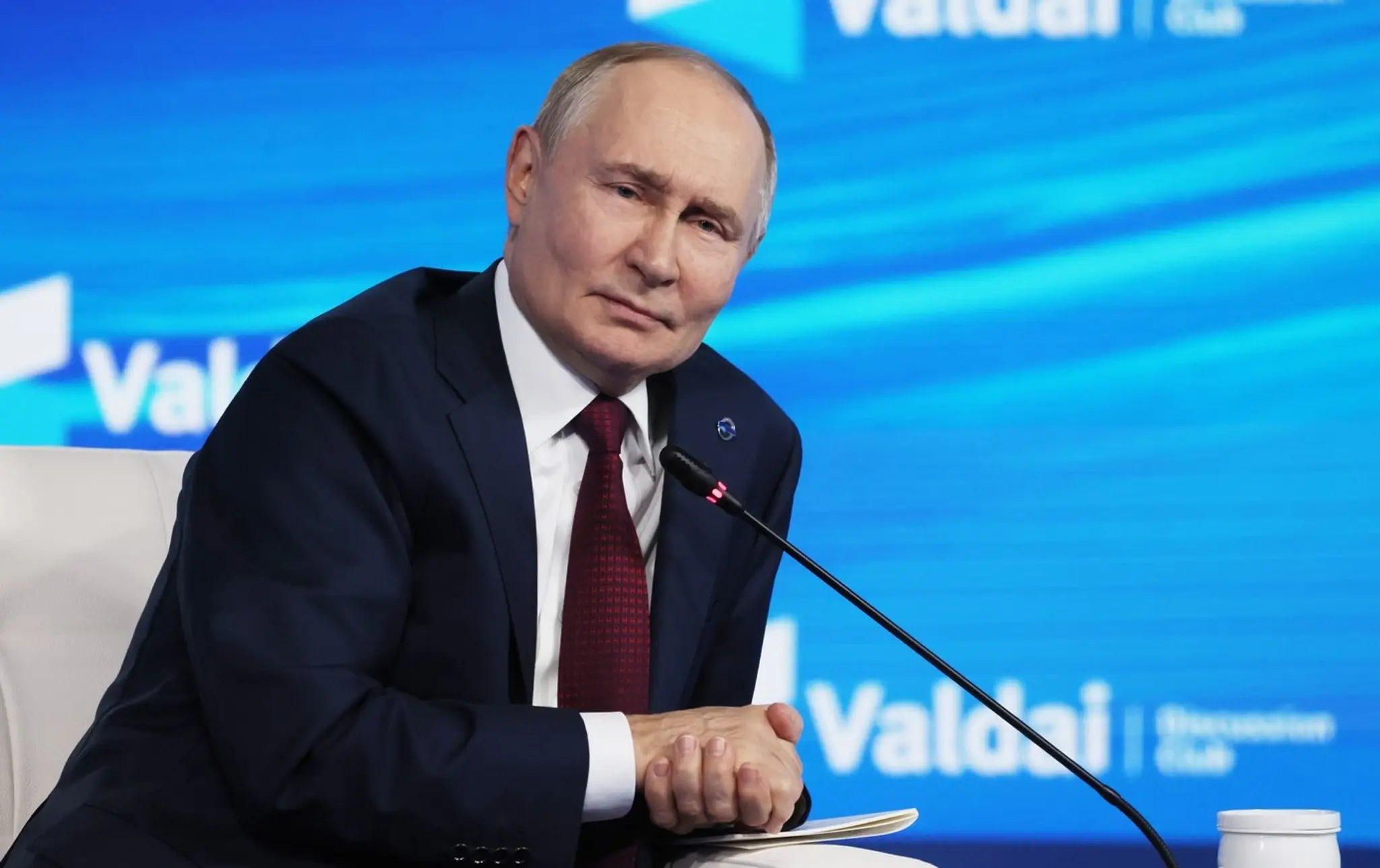 Ruský prezident Vladimir Putin na zasadnutí Valdajského diskusného klubu v Soči.