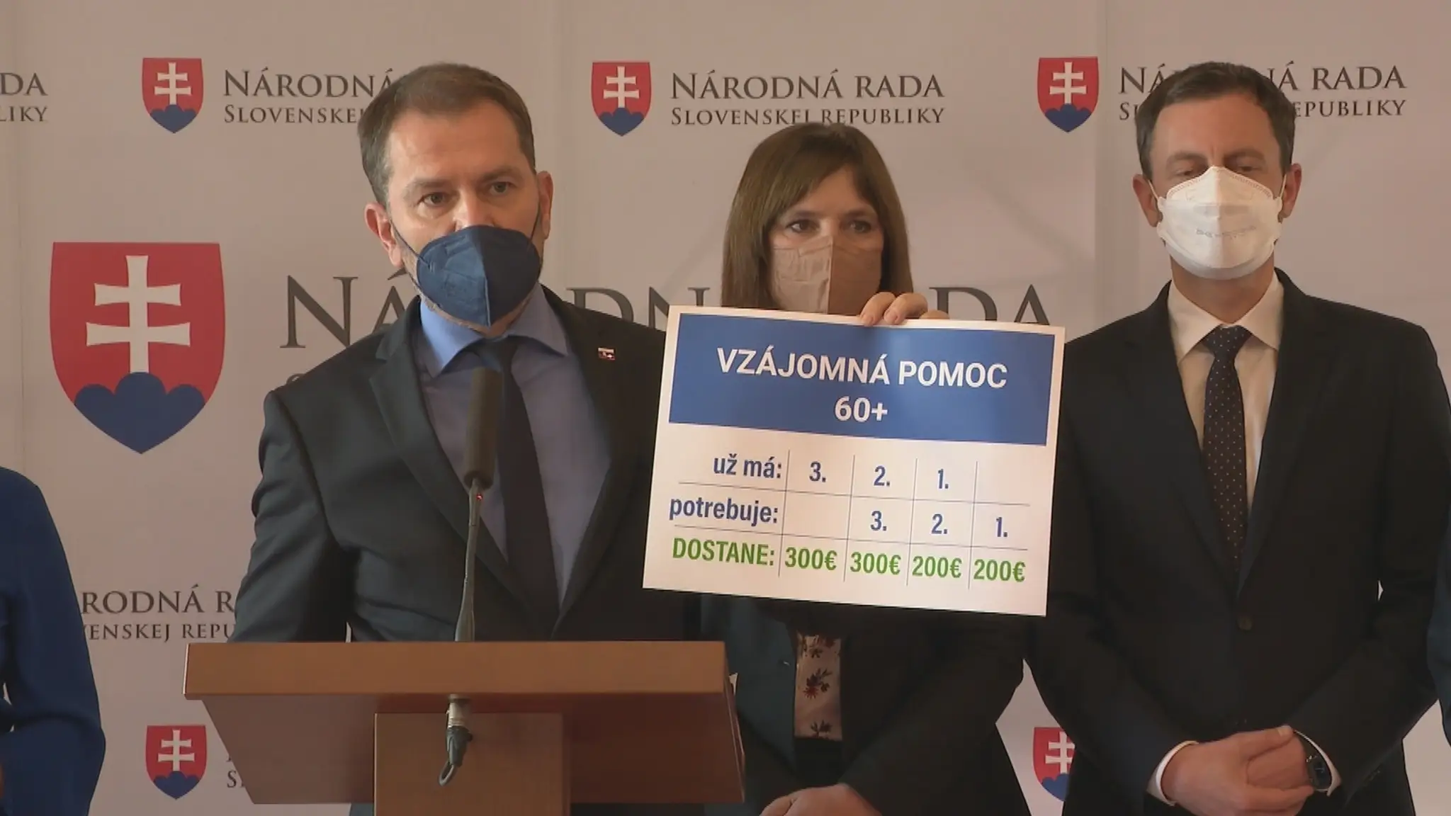 Igor Matovič a schéma príspevku pre dôchodcov k očkovaniu.