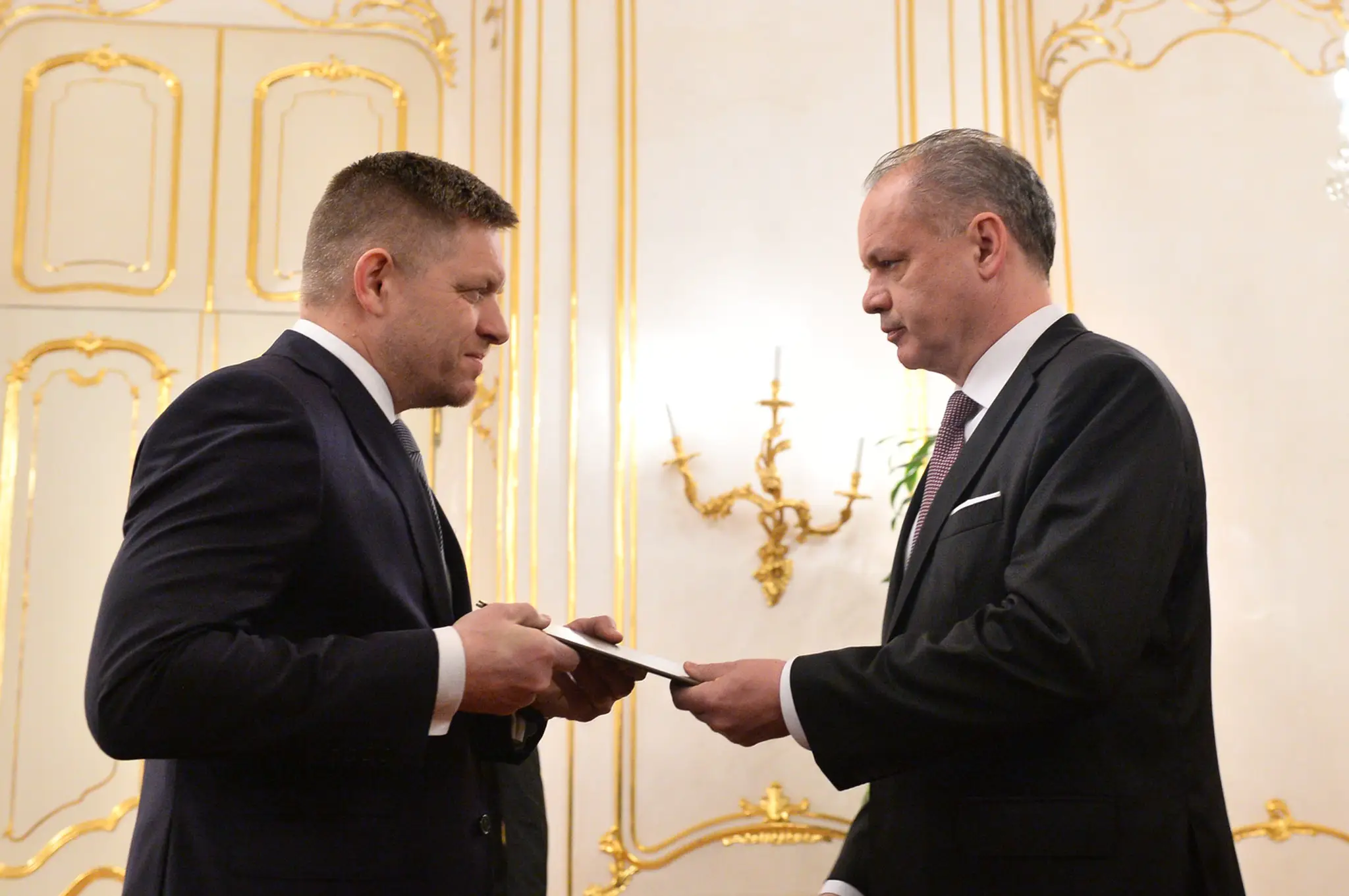 Robert Fico a Andrej Kiska.