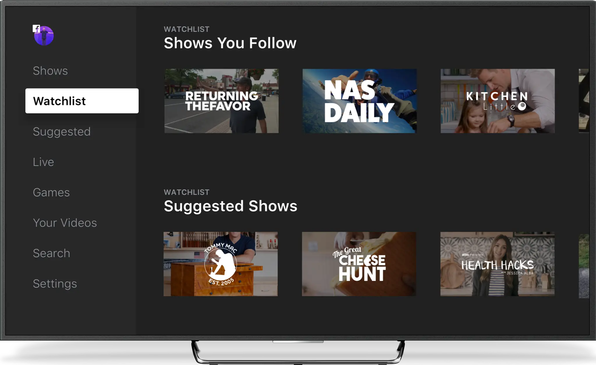 Watch v televíznej aplikácii.