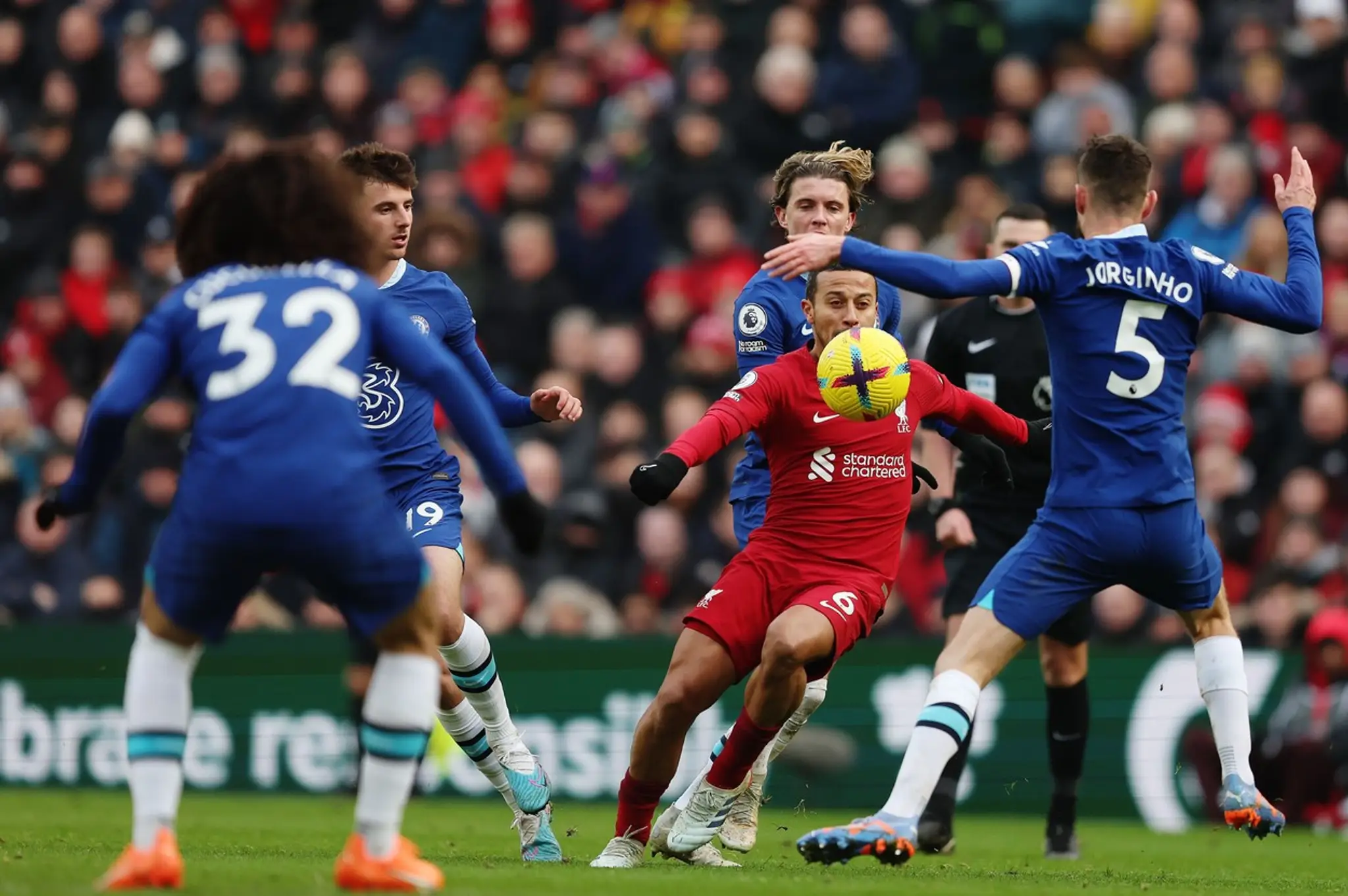 Momentka zo stretnutia Liverpoolu s Chelsea