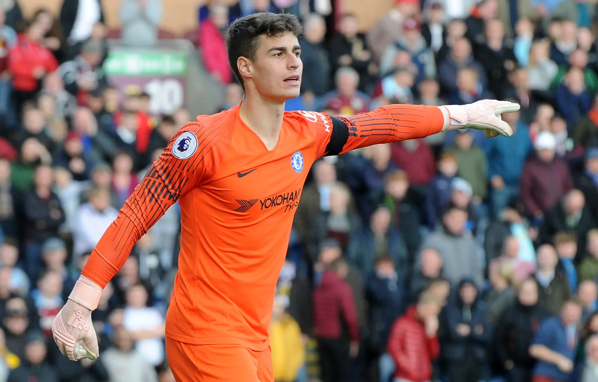 Kepa Arrizabalaga z Chelsea v dueli na pôde Burnley.