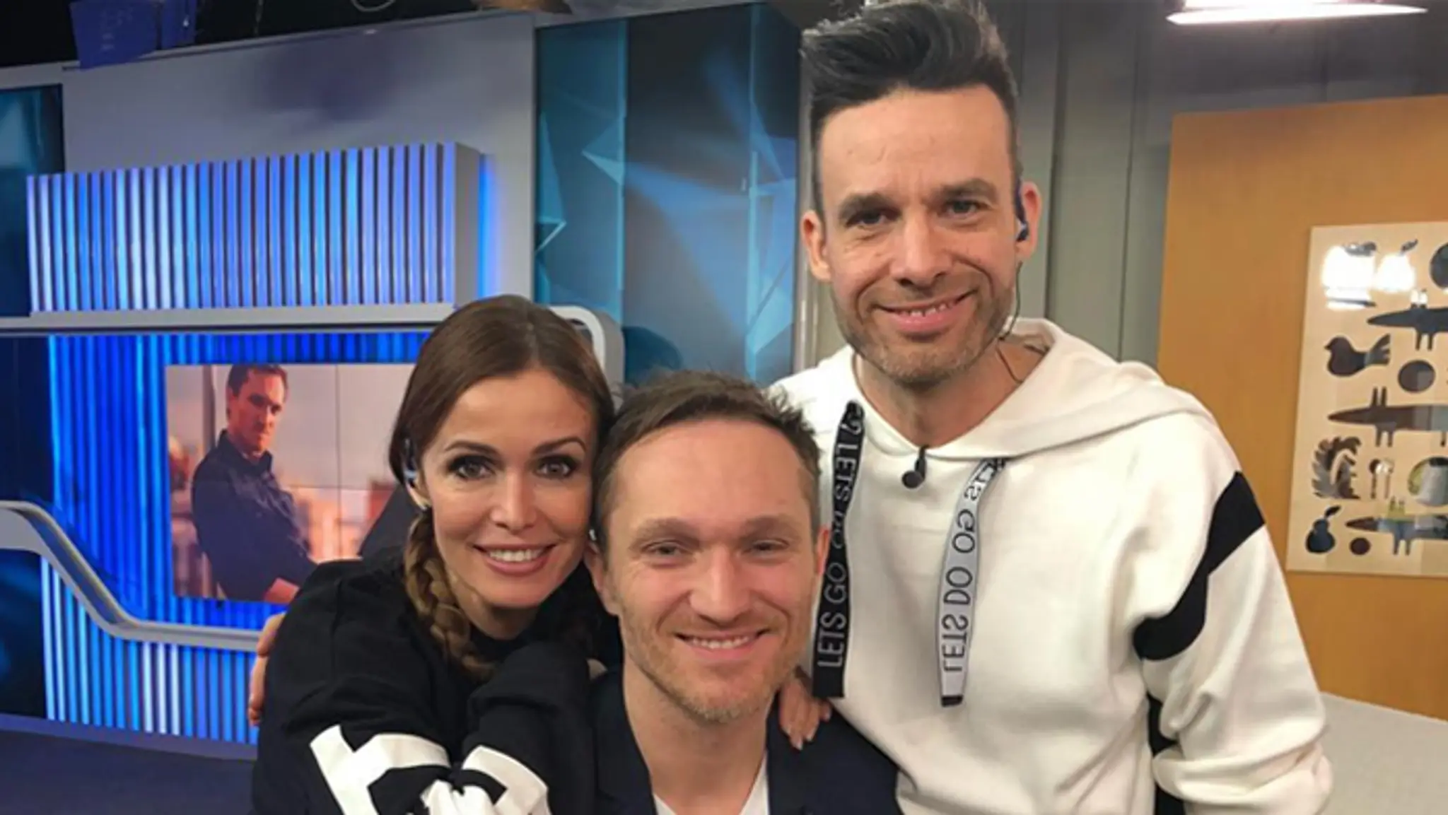 Marián Mitaš v Teleráne s Lenkou a Romanom