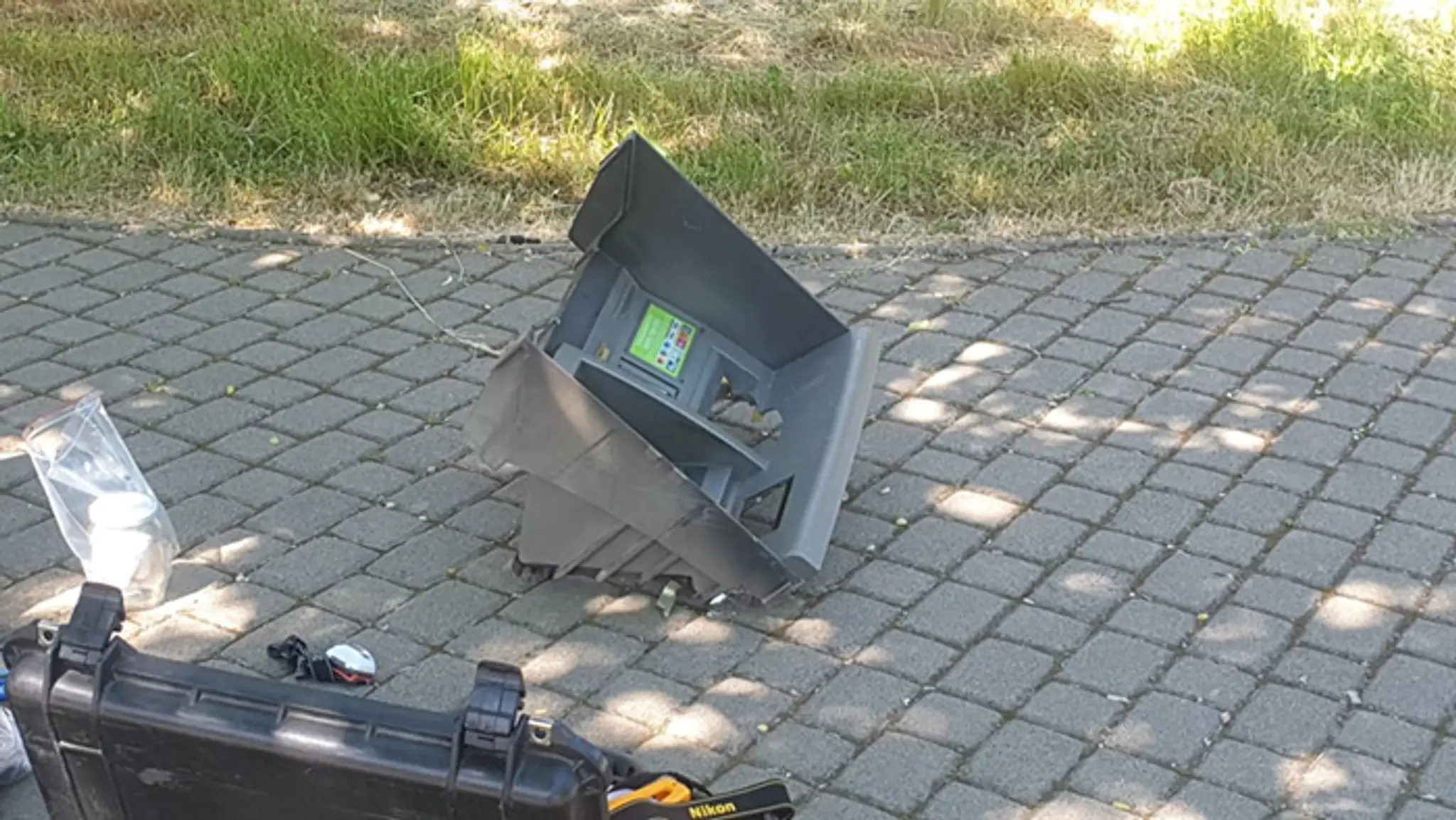 Vybuchnutý bankomat v Turni nad Bodvou.
