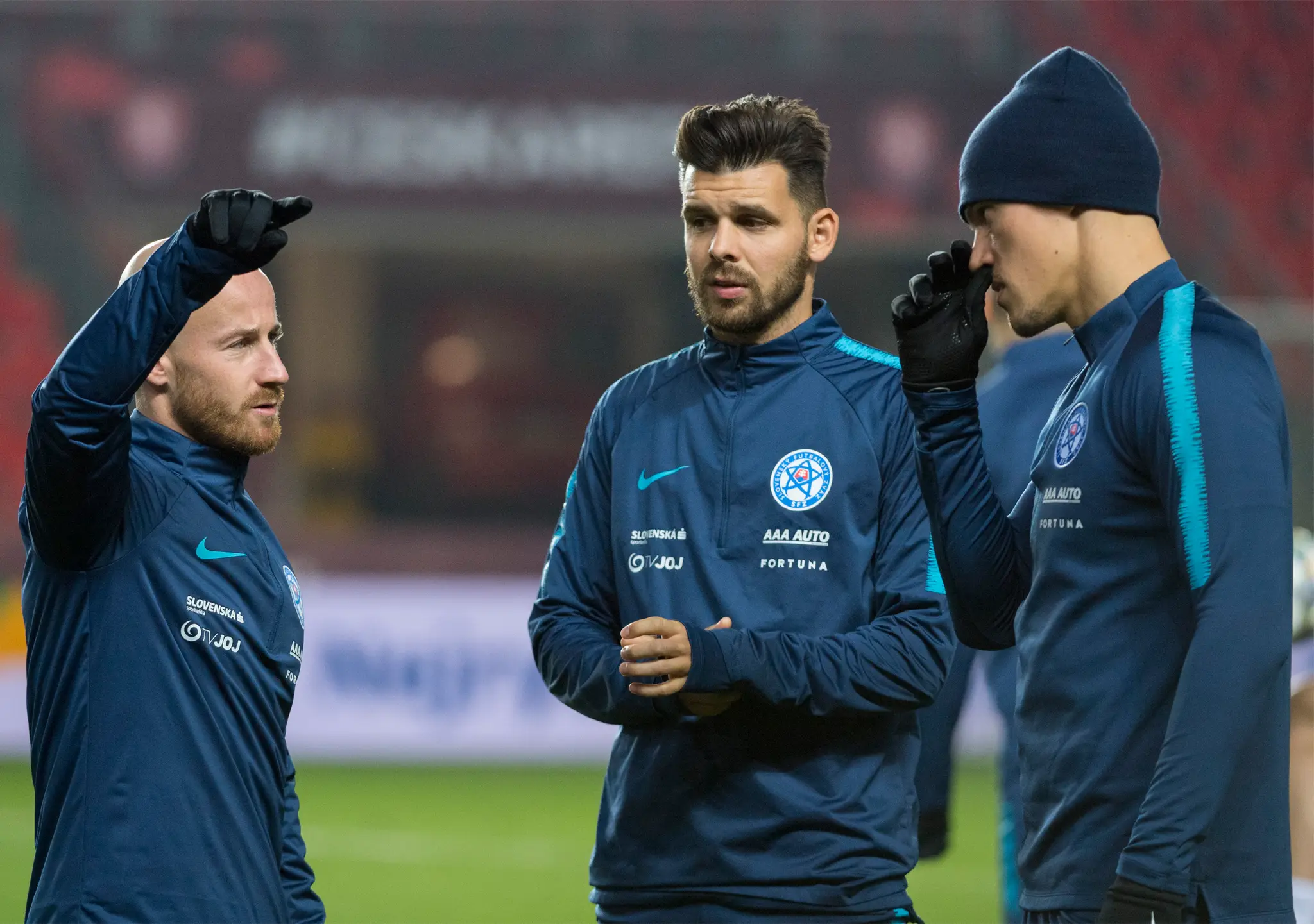 Sprava Martin Škrtel, Michal Ďuriš a Miroslav Stoch.