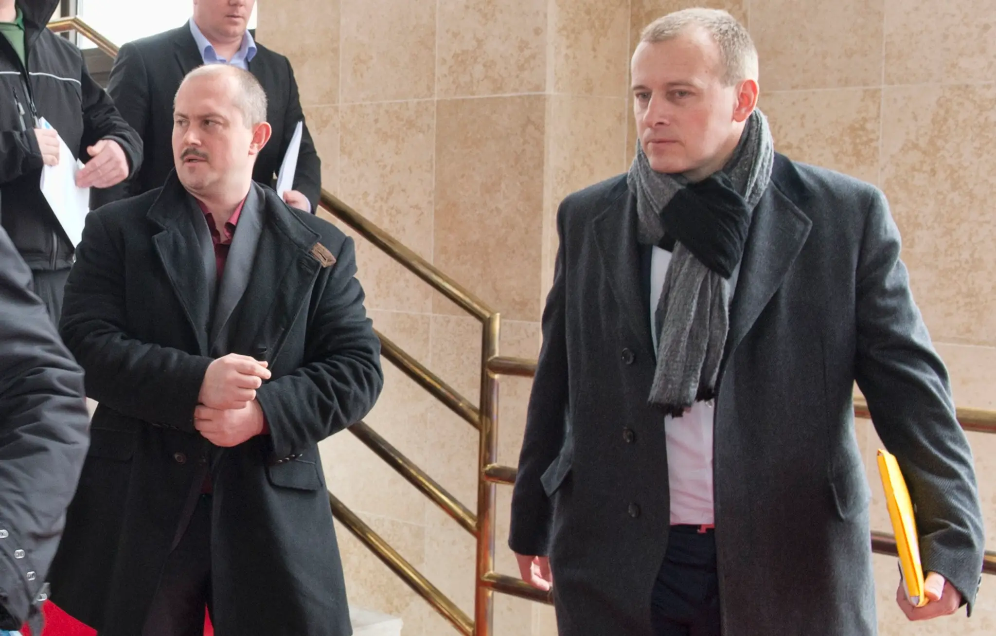 Predseda strany Ľudová strana Naše Slovensko Marian Kotleba a líder hnutia Sme rodina Boris Kollár.