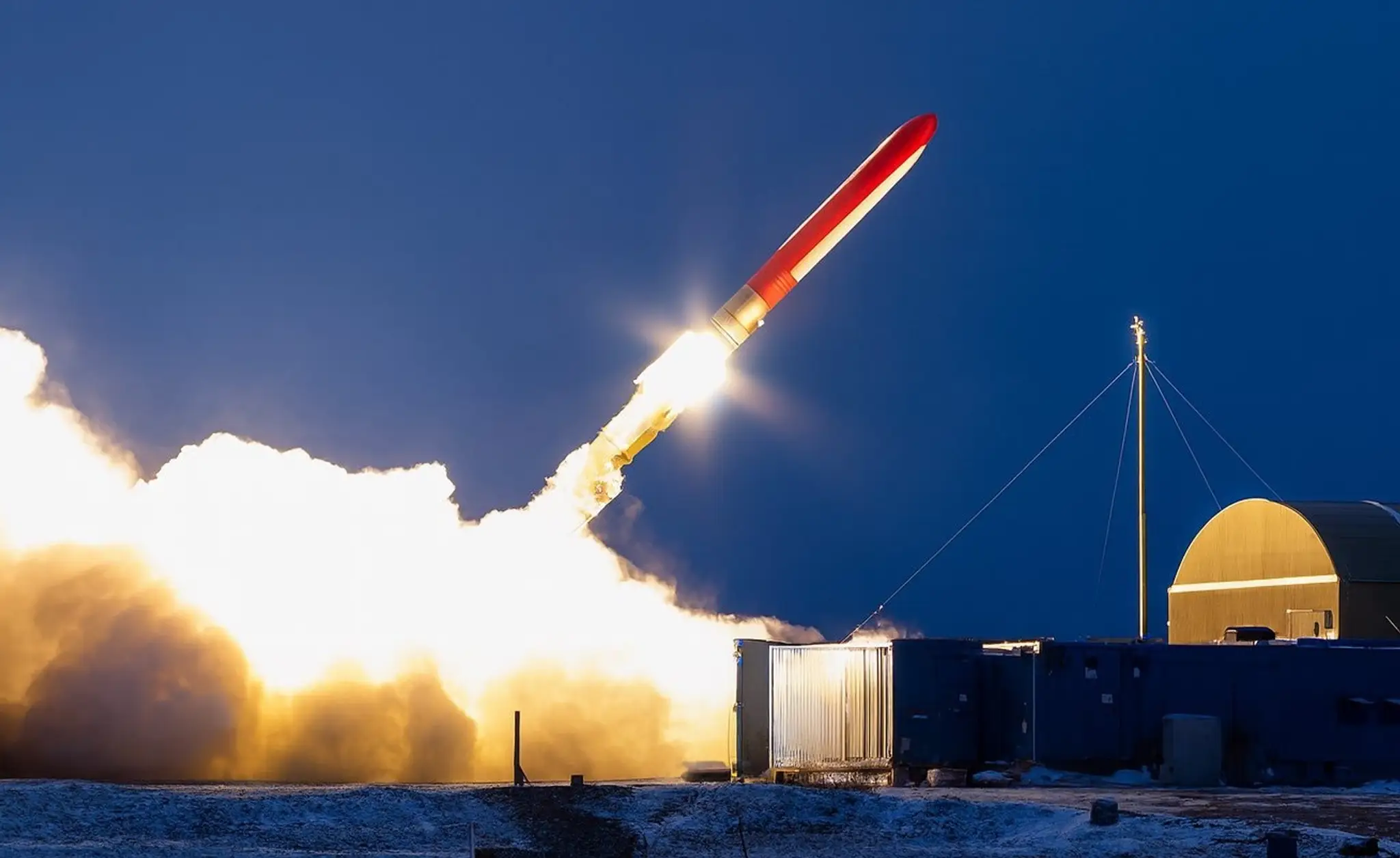 Test rakety Burevestnik.