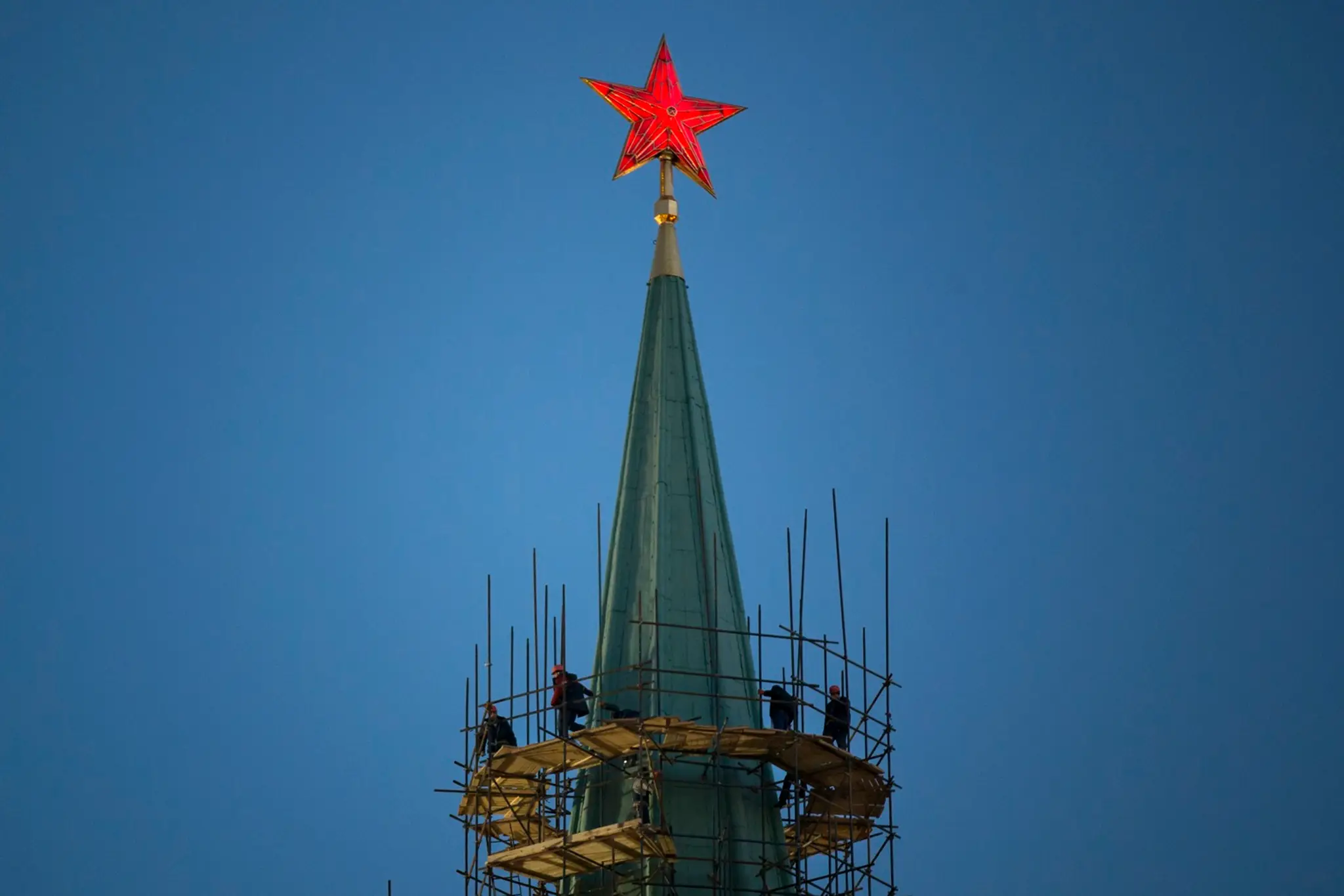 Nikolská veža Kremľa v Moskve.