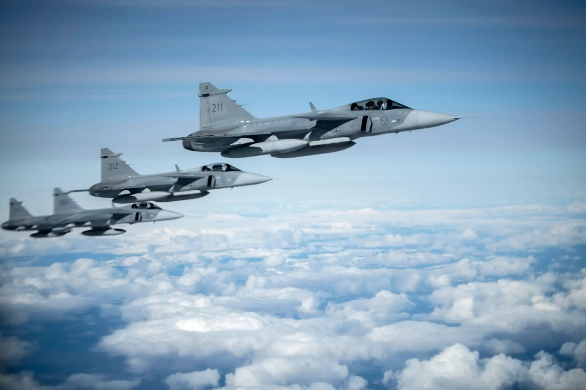 Stíhačky JAS 39 Gripen E.